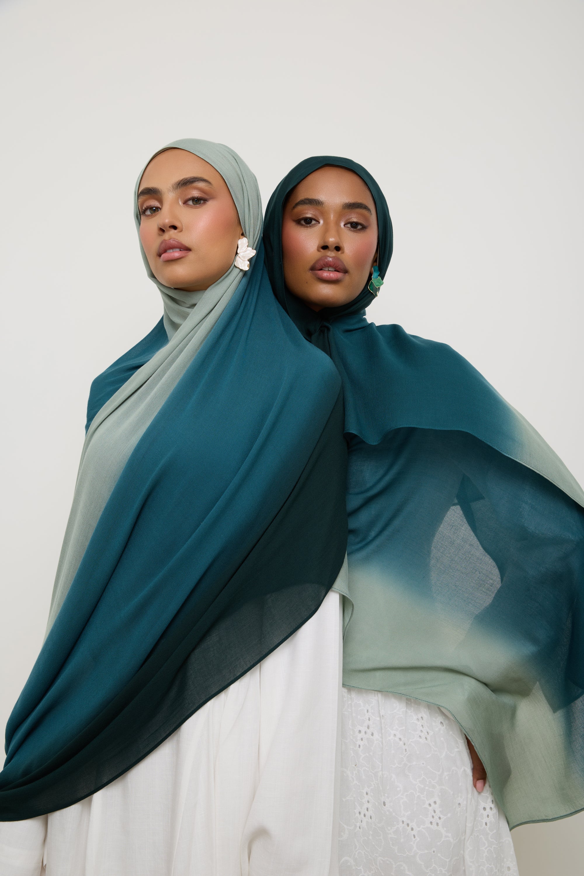 Ombre Modal Hijab - Spruce Hijab Veiled