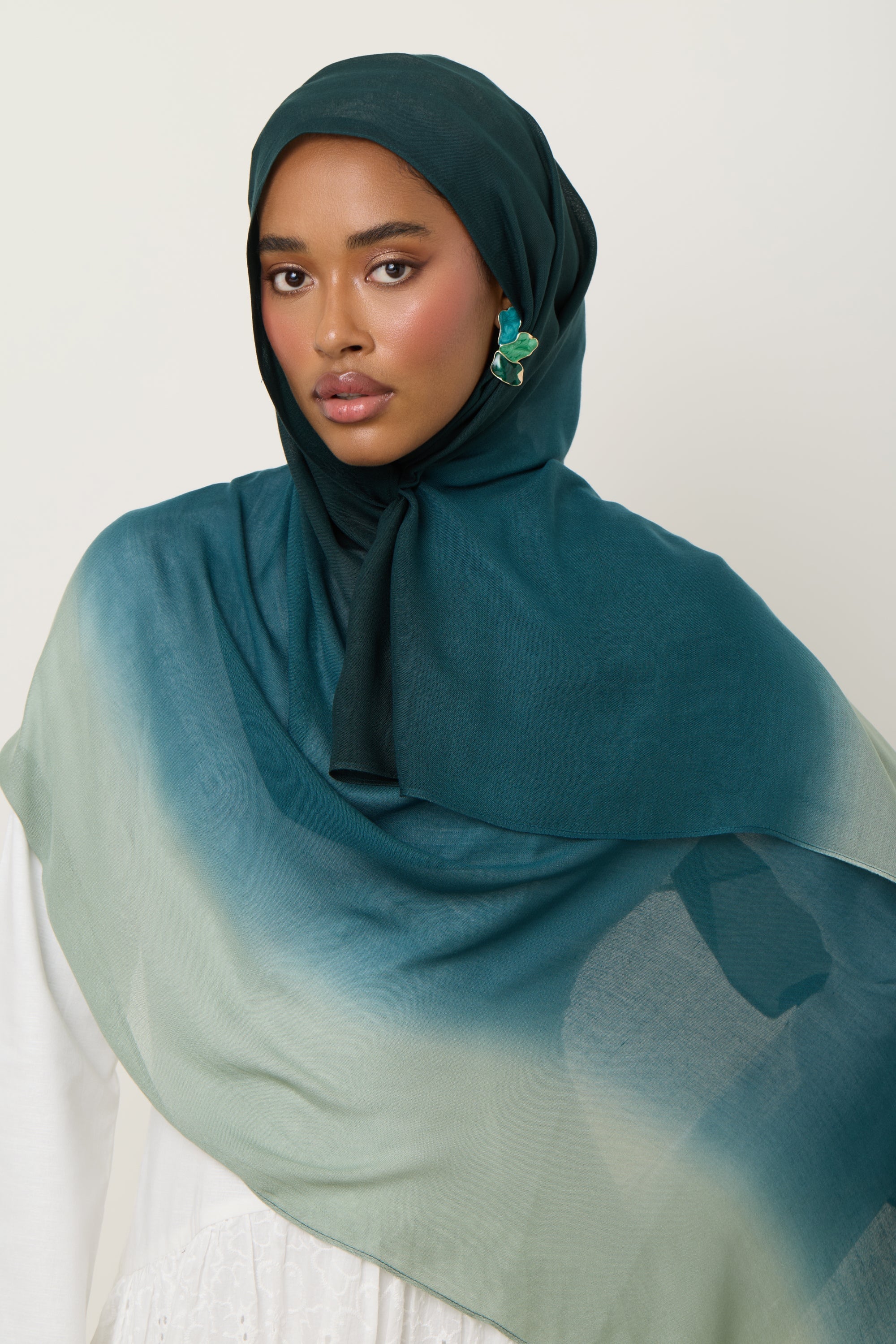Ombre Modal Hijab - Spruce Hijab Veiled