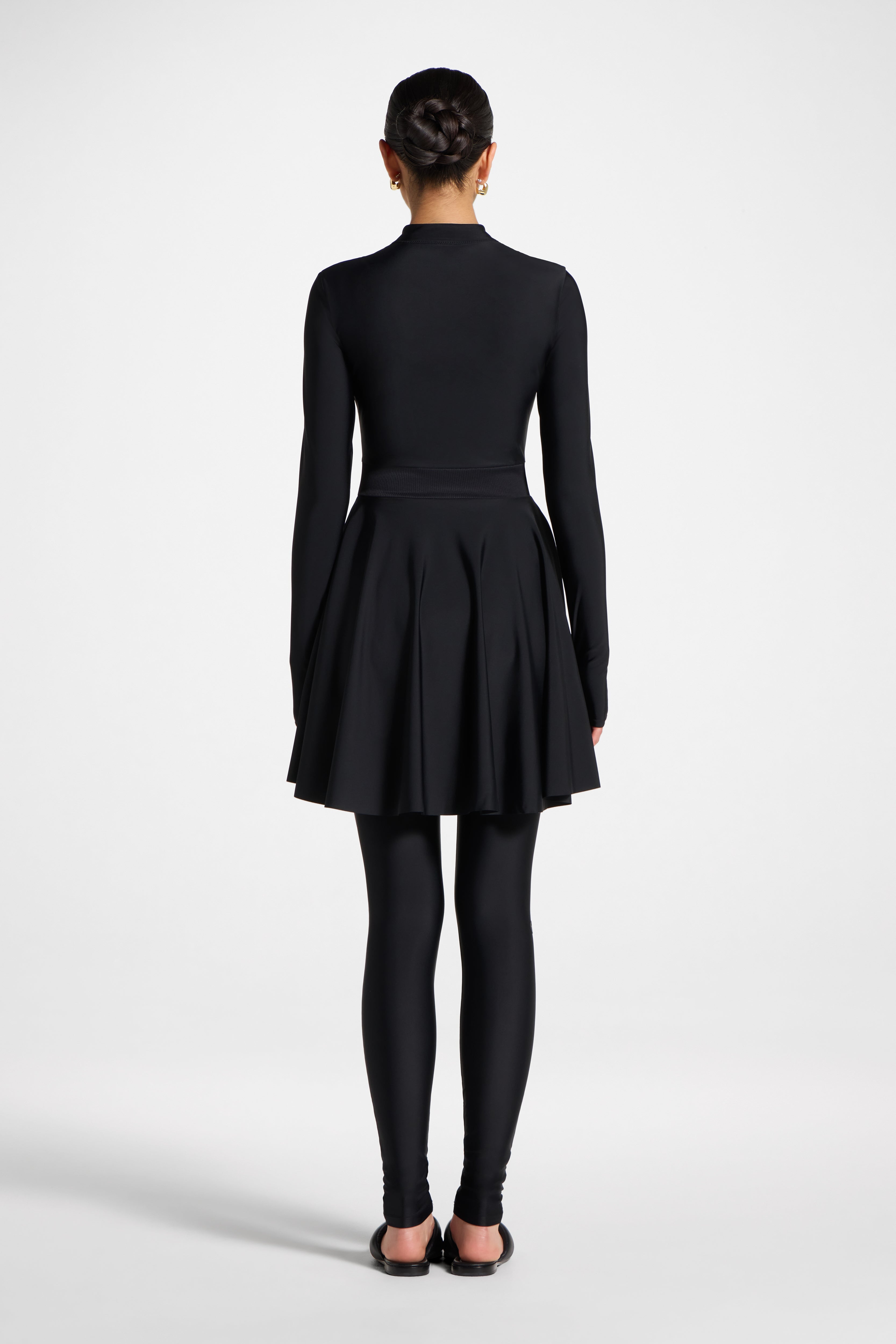Peplum Swimsuit Tunic - Black Swim Veiled