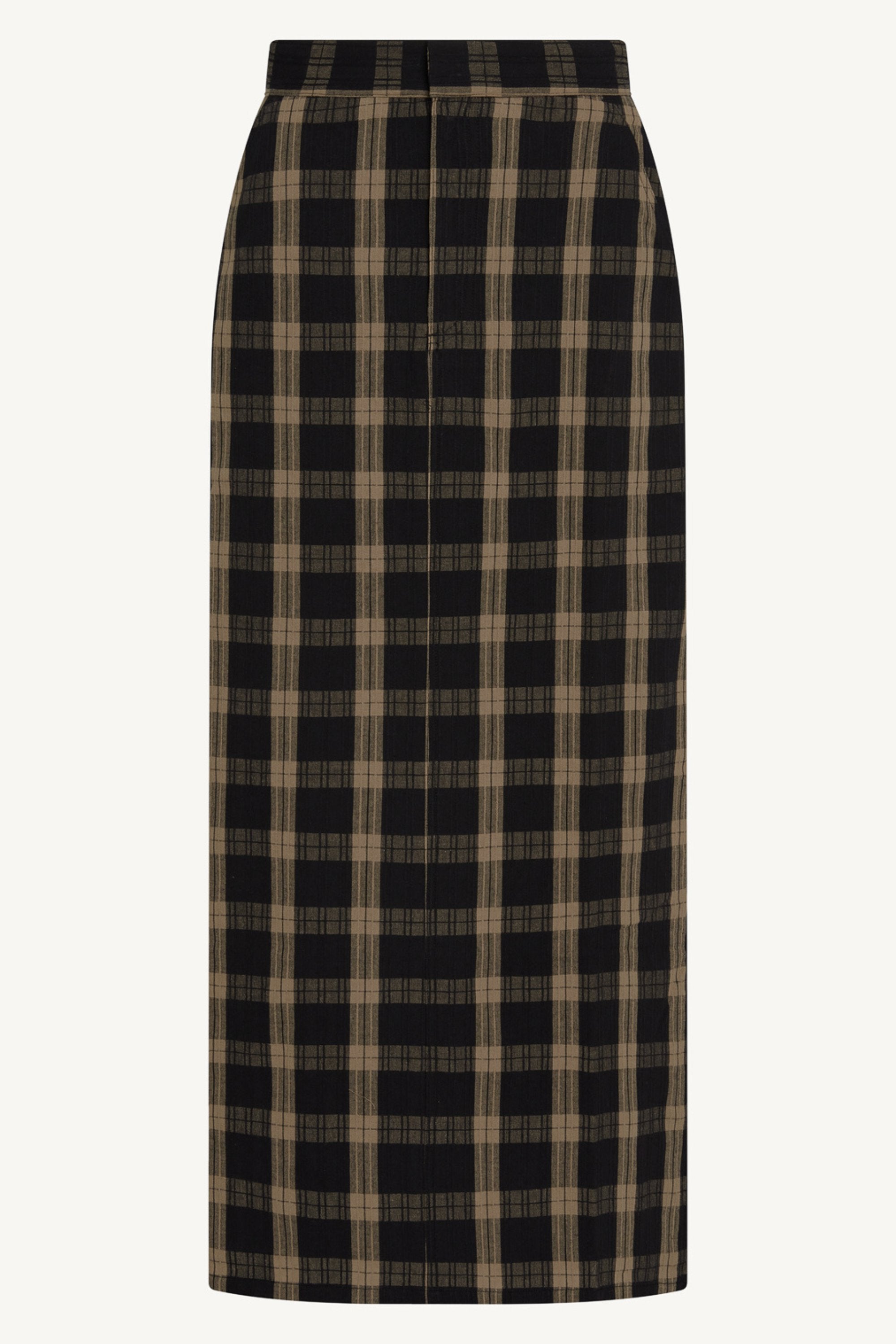 Plaid Column Maxi Skirt Abayas Veiled