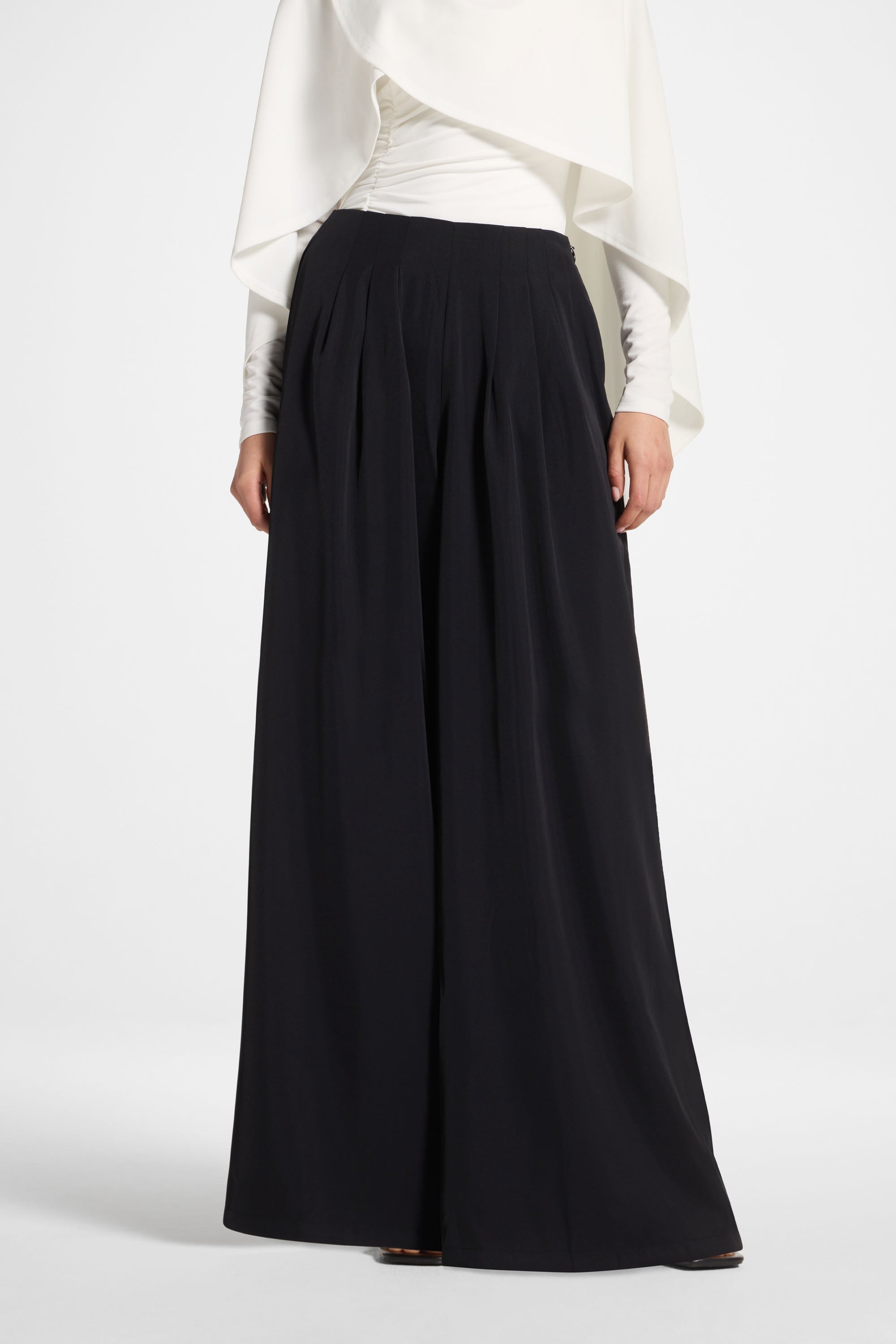 Pleat Pants - Black Abayas Veiled