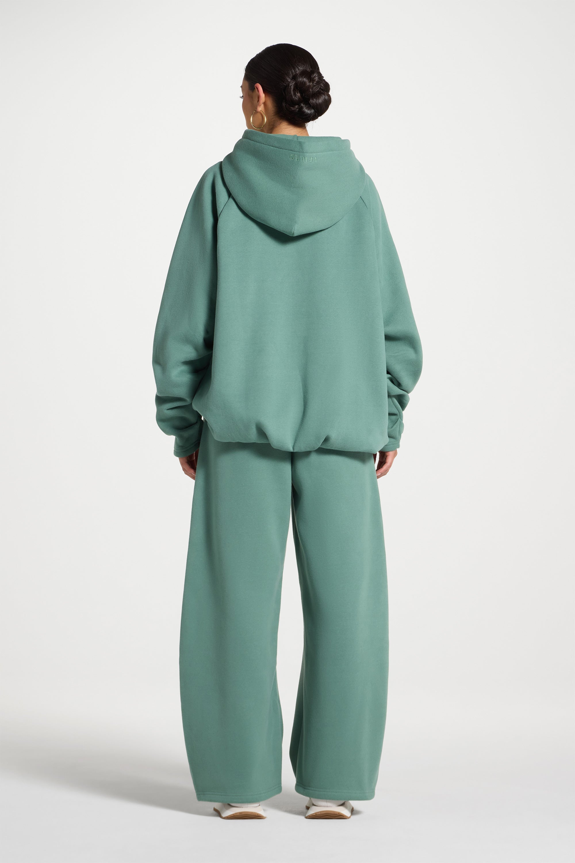 Pleated Lounge Top & Pants Set - Retro Green Abayas Veiled