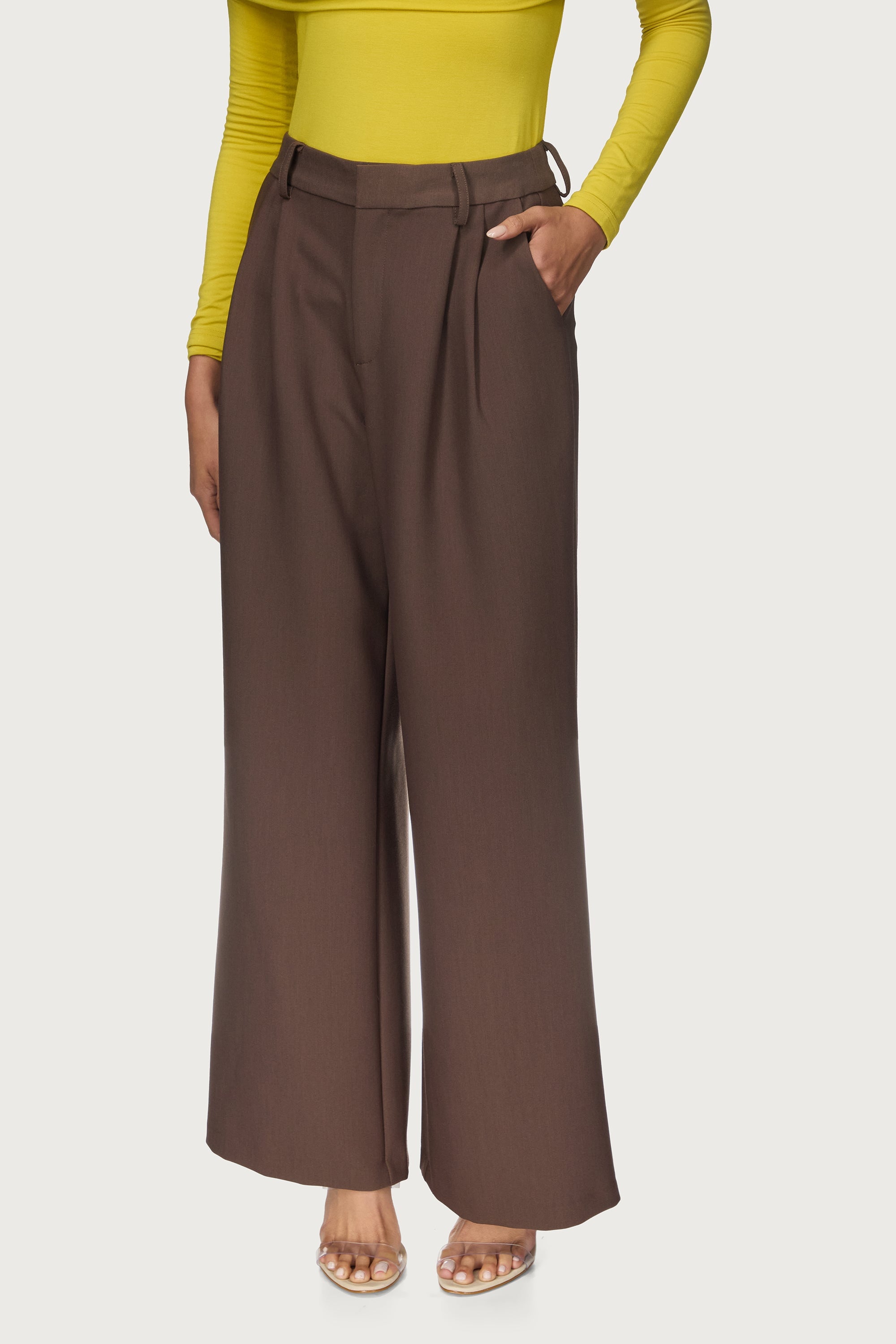 Pleated Pant - Truffle Abayas Veiled