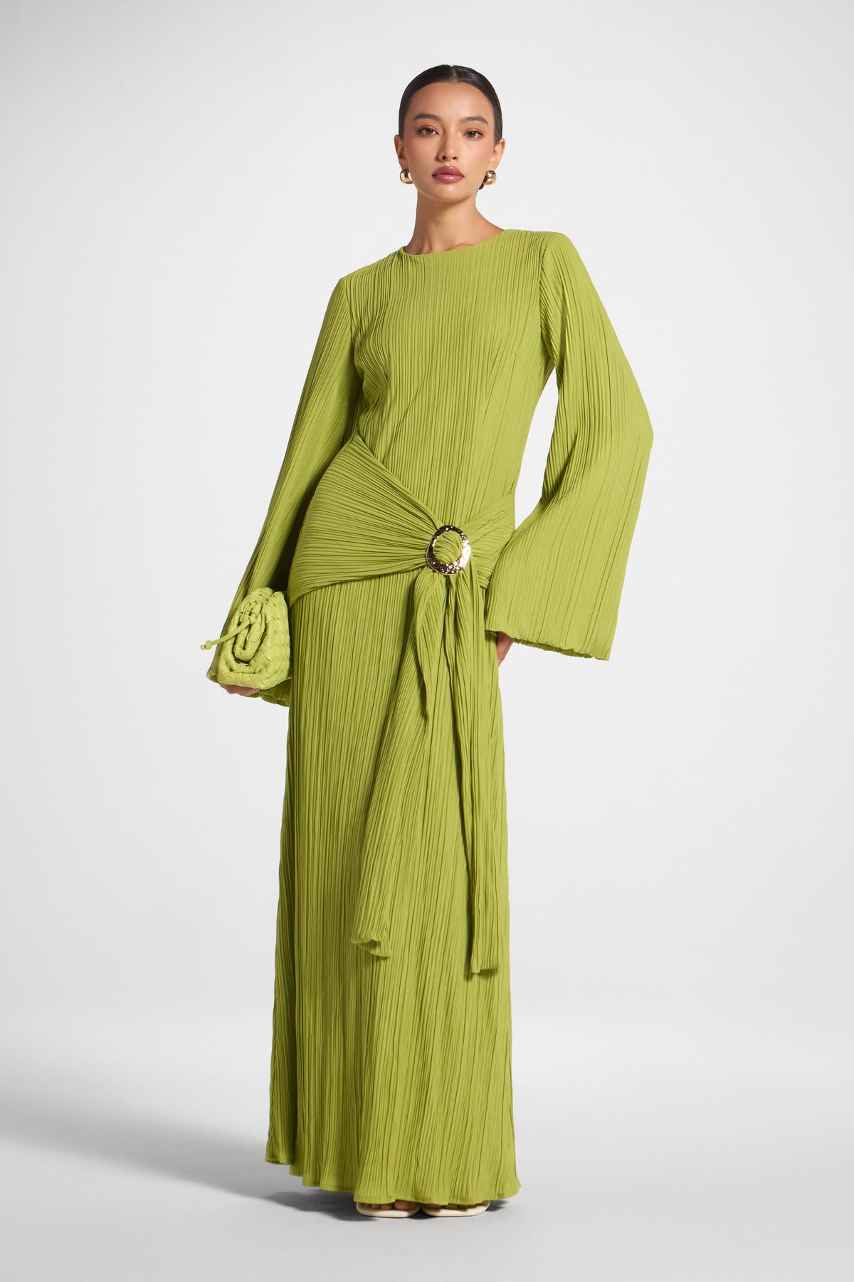 Plissé Maxi Dress - Cypress Dress Veiled