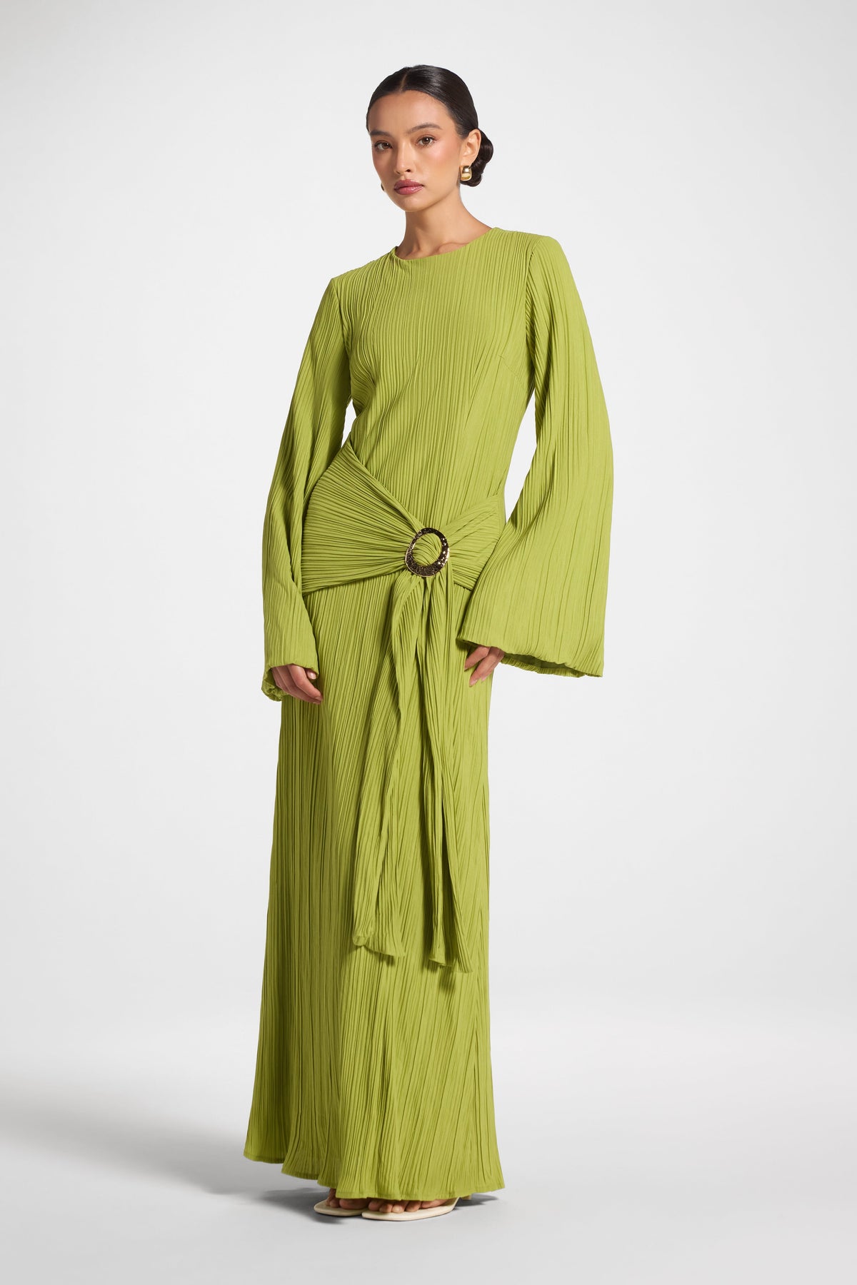 Plissé Maxi Dress - Cypress Dress Veiled