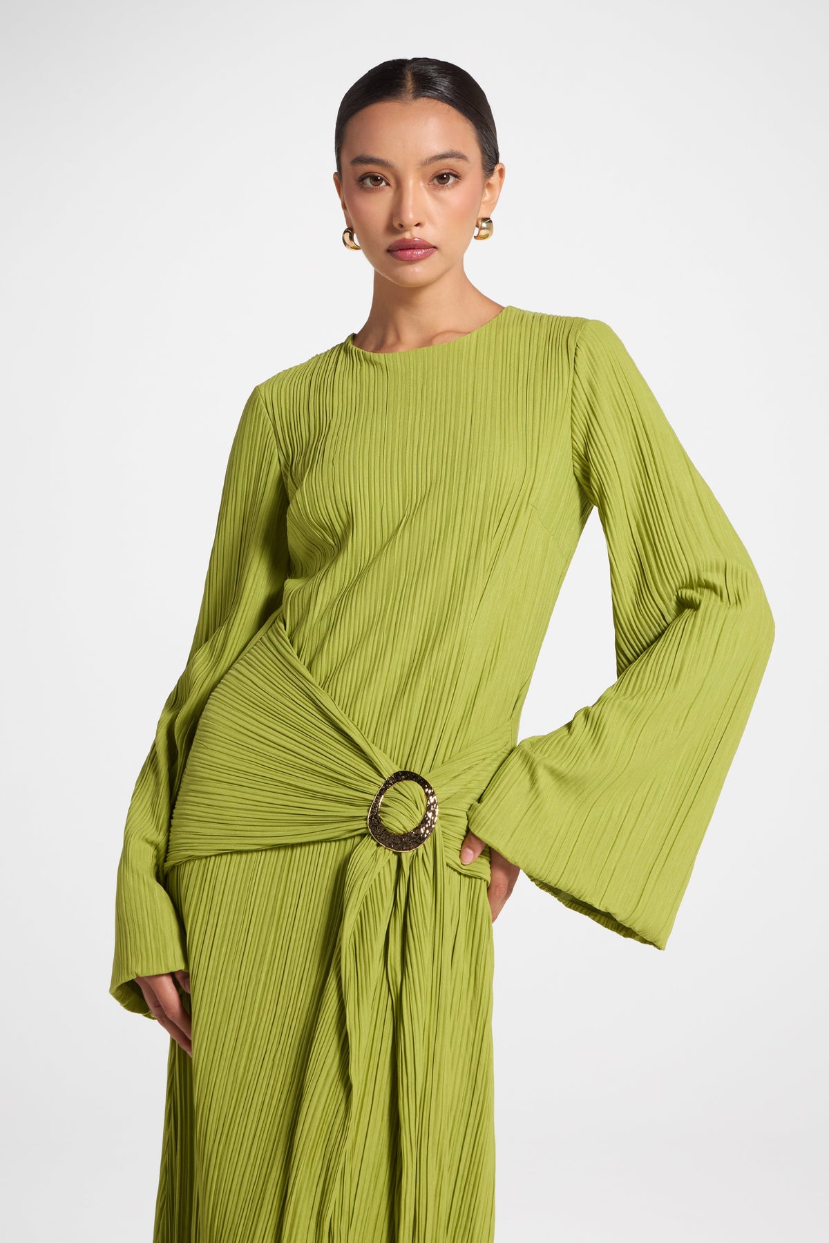 Plissé Maxi Dress - Cypress Dress Veiled
