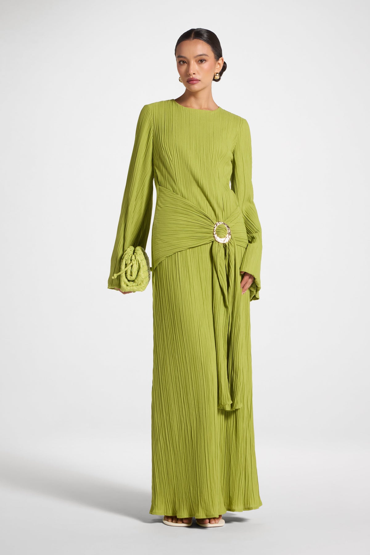 Plissé Maxi Dress - Cypress Dress Veiled