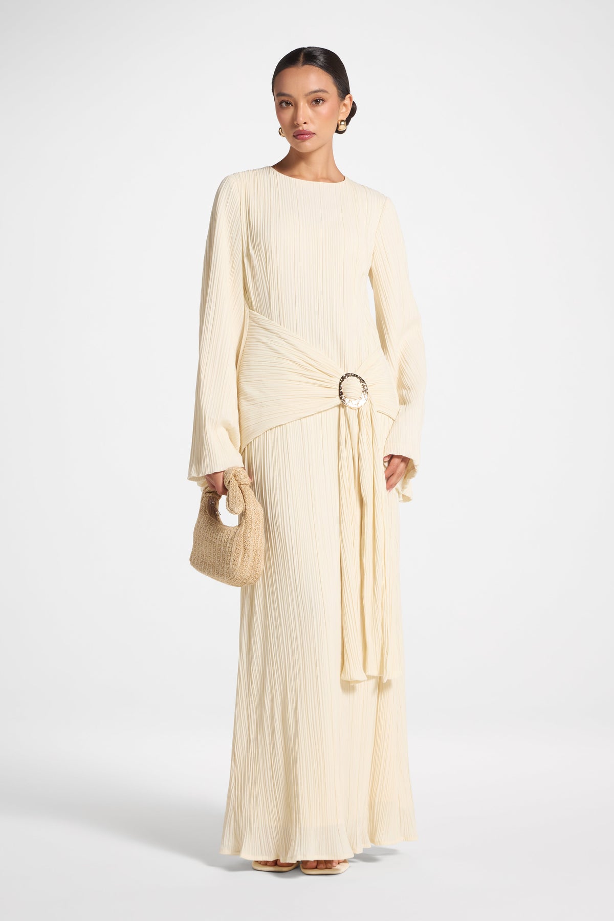 Plissé Maxi Dress - Moonlight Dress Veiled