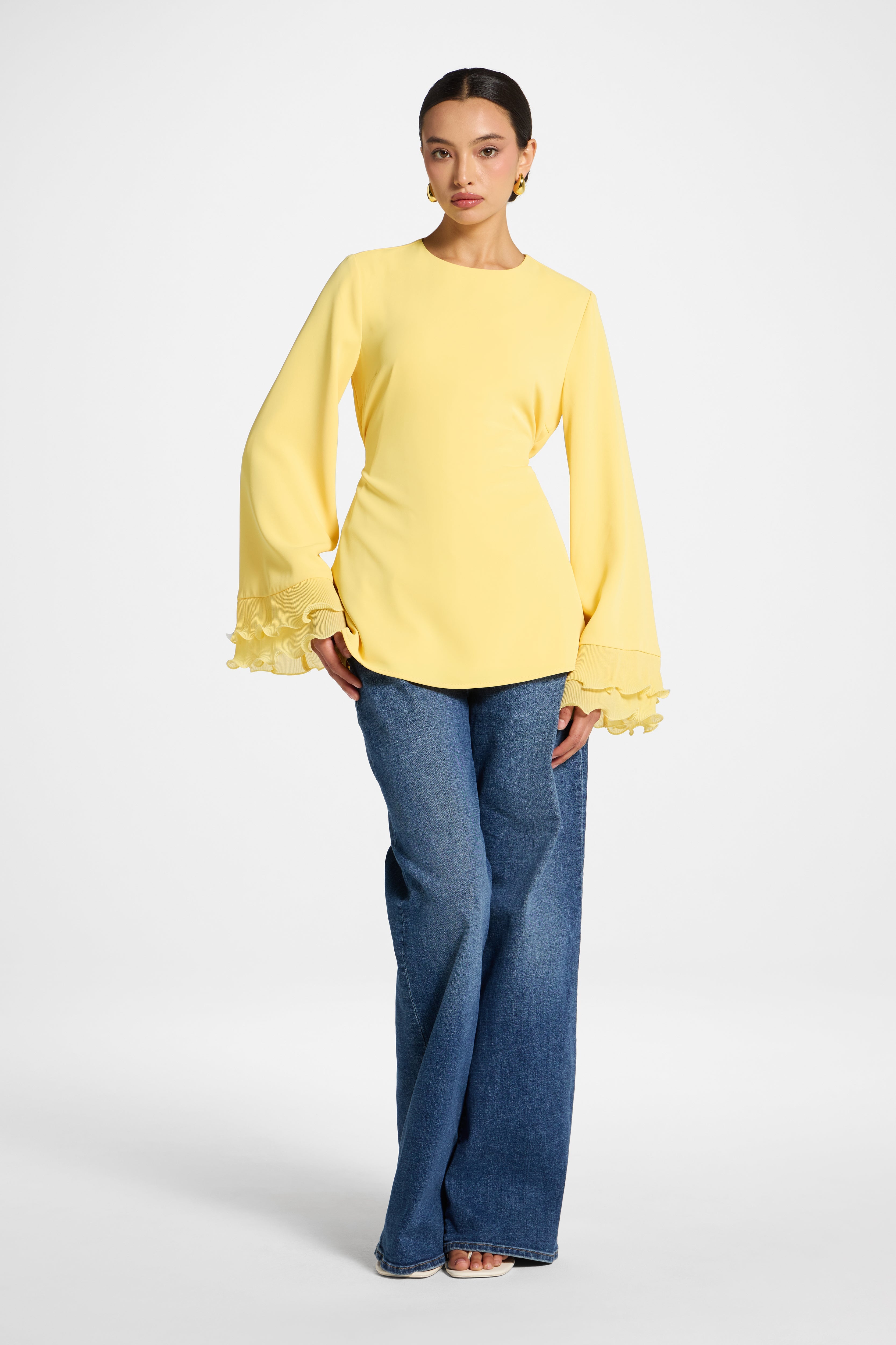 Plisse Top - Marigold Abayas Veiled