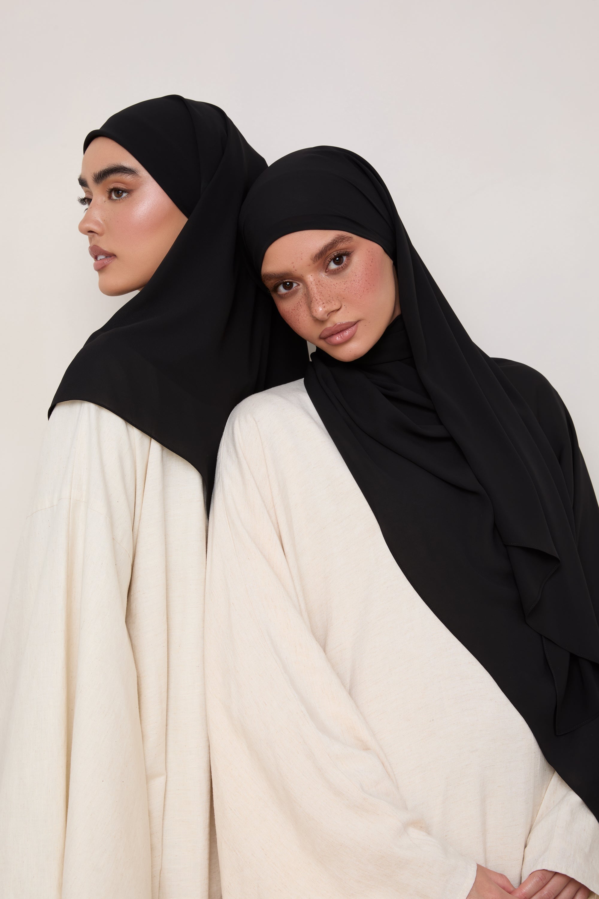 Premium Chiffon Hijab - Black Hijabs Veiled