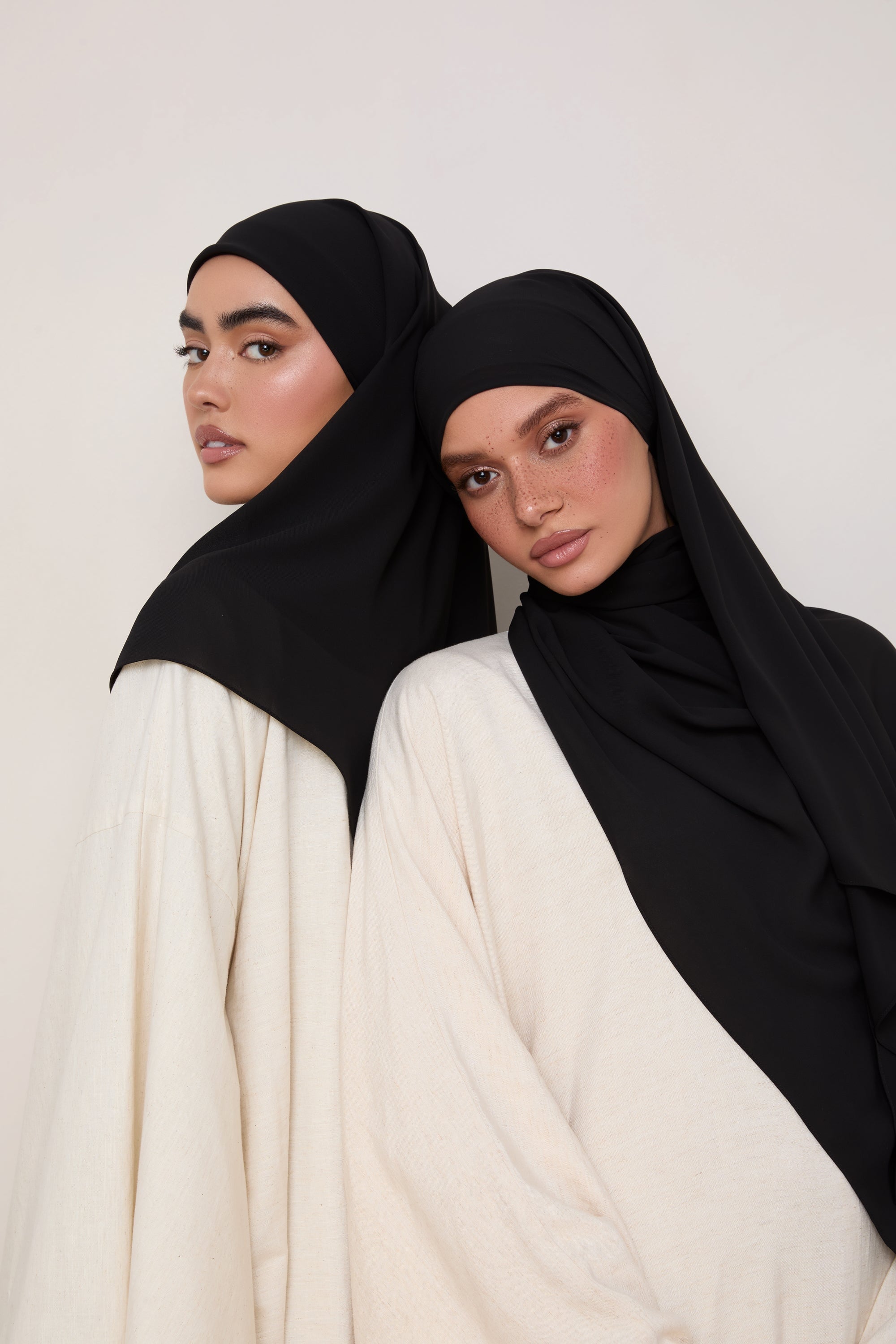 Premium Chiffon Hijab - Black Hijabs Veiled