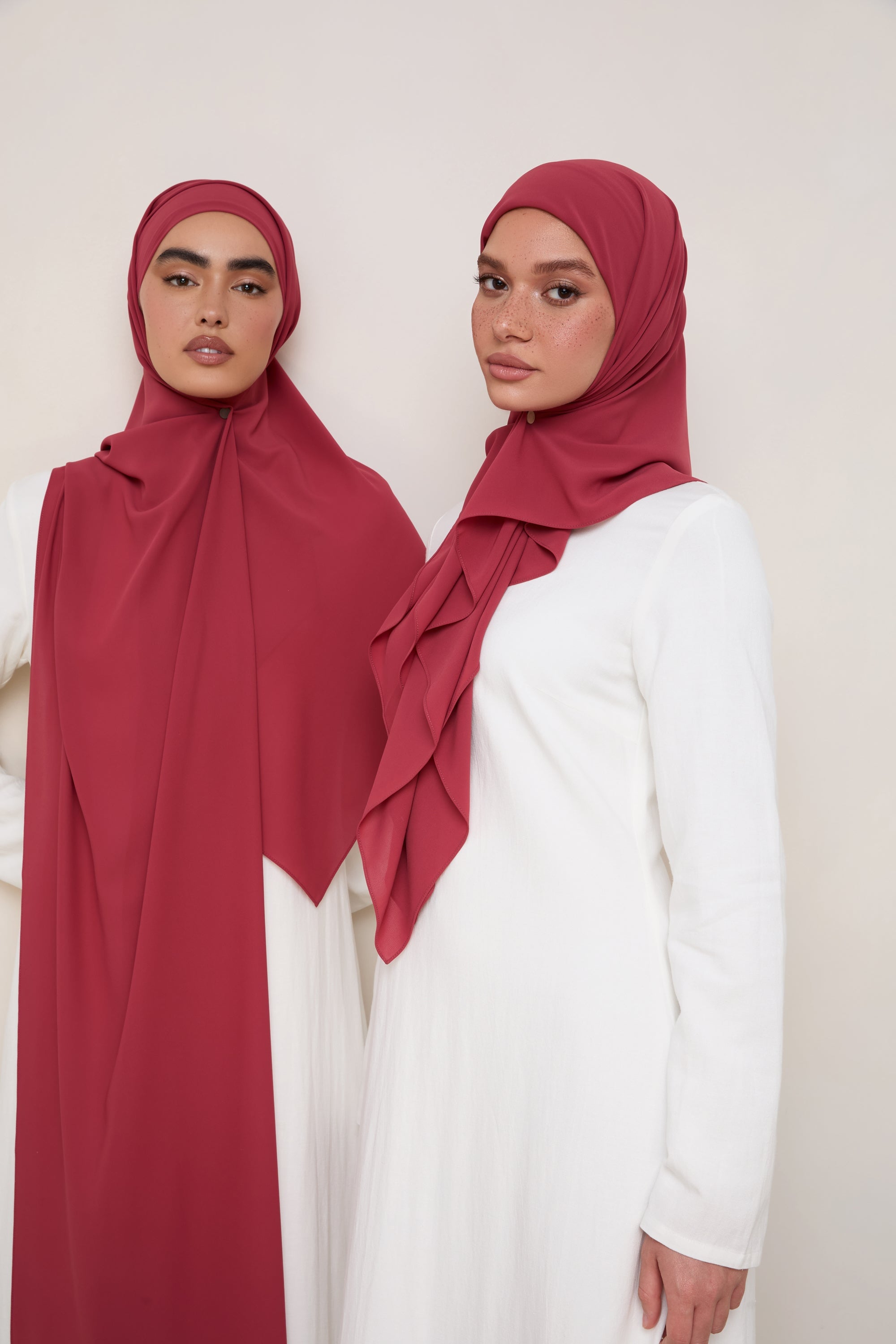 Premium Chiffon Hijab - Bordeaux Hijabs Veiled
