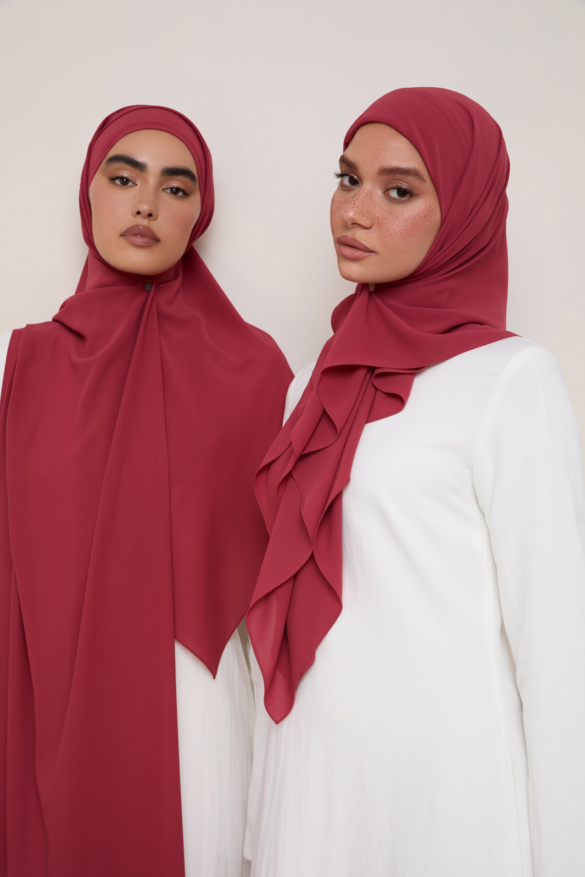 Premium Chiffon Hijab - Bordeaux Hijabs Veiled