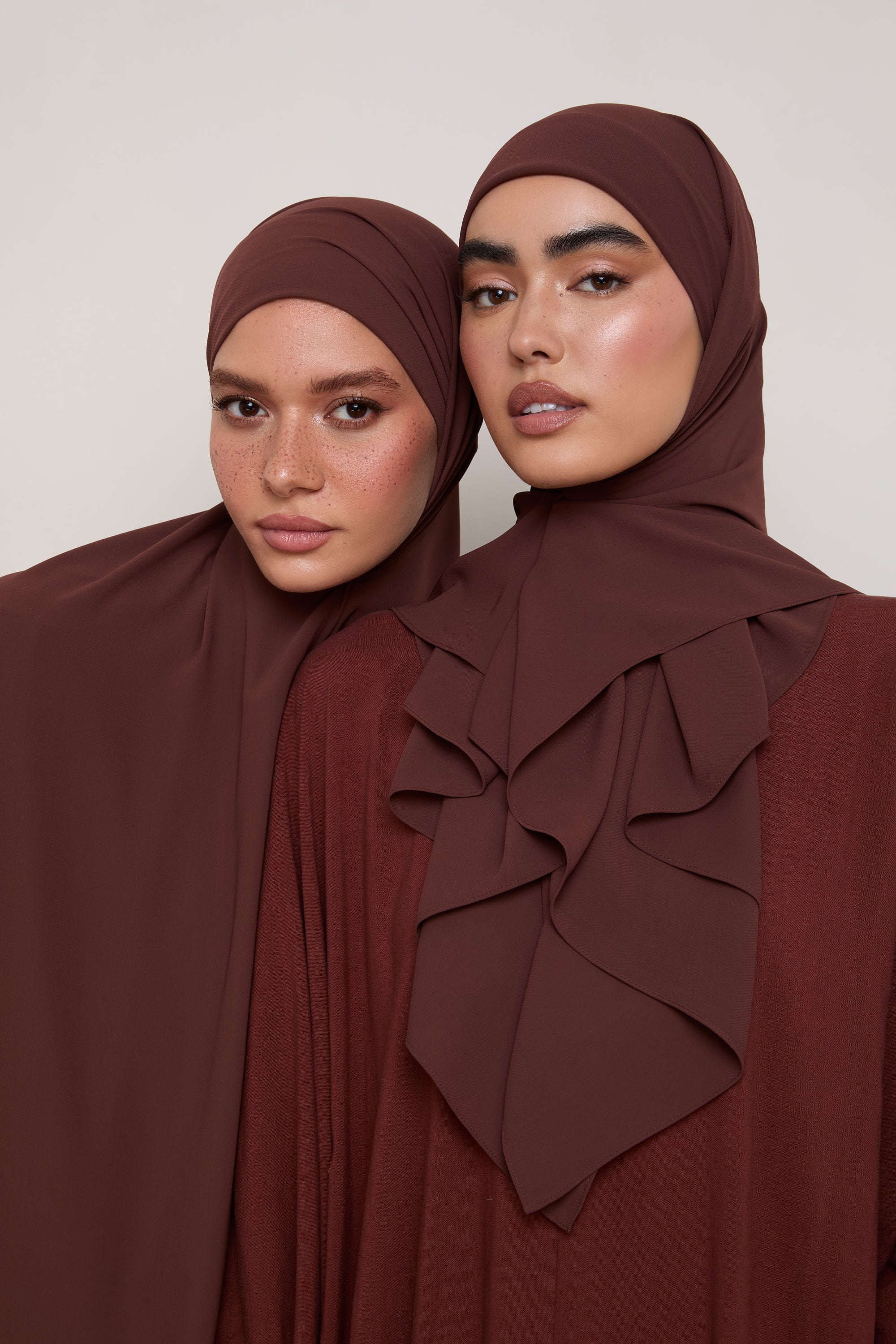 Premium Chiffon Hijab - Coffee Hijabs Veiled