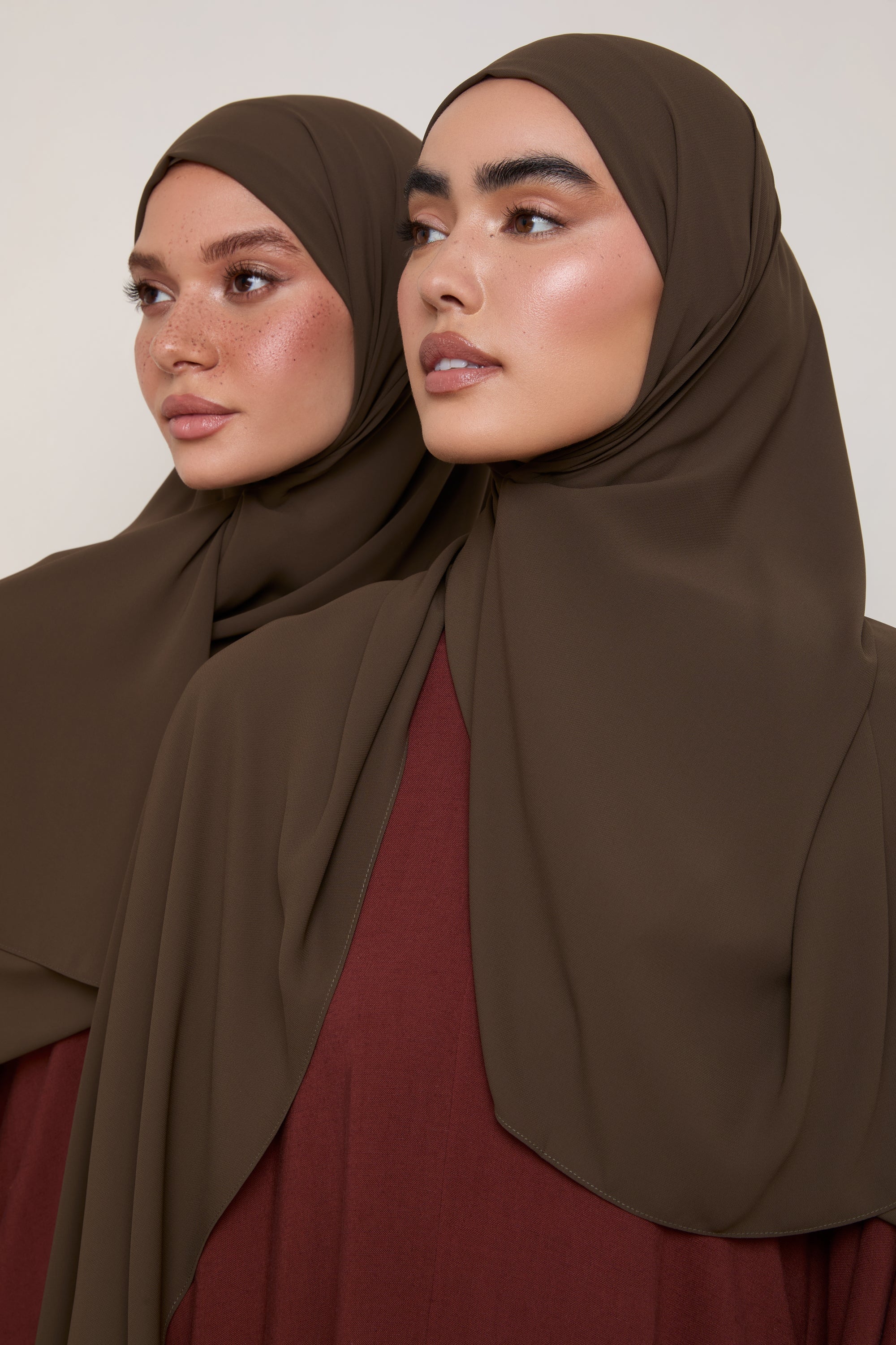 Premium Chiffon Hijab - Dark Truffle Hijabs Veiled