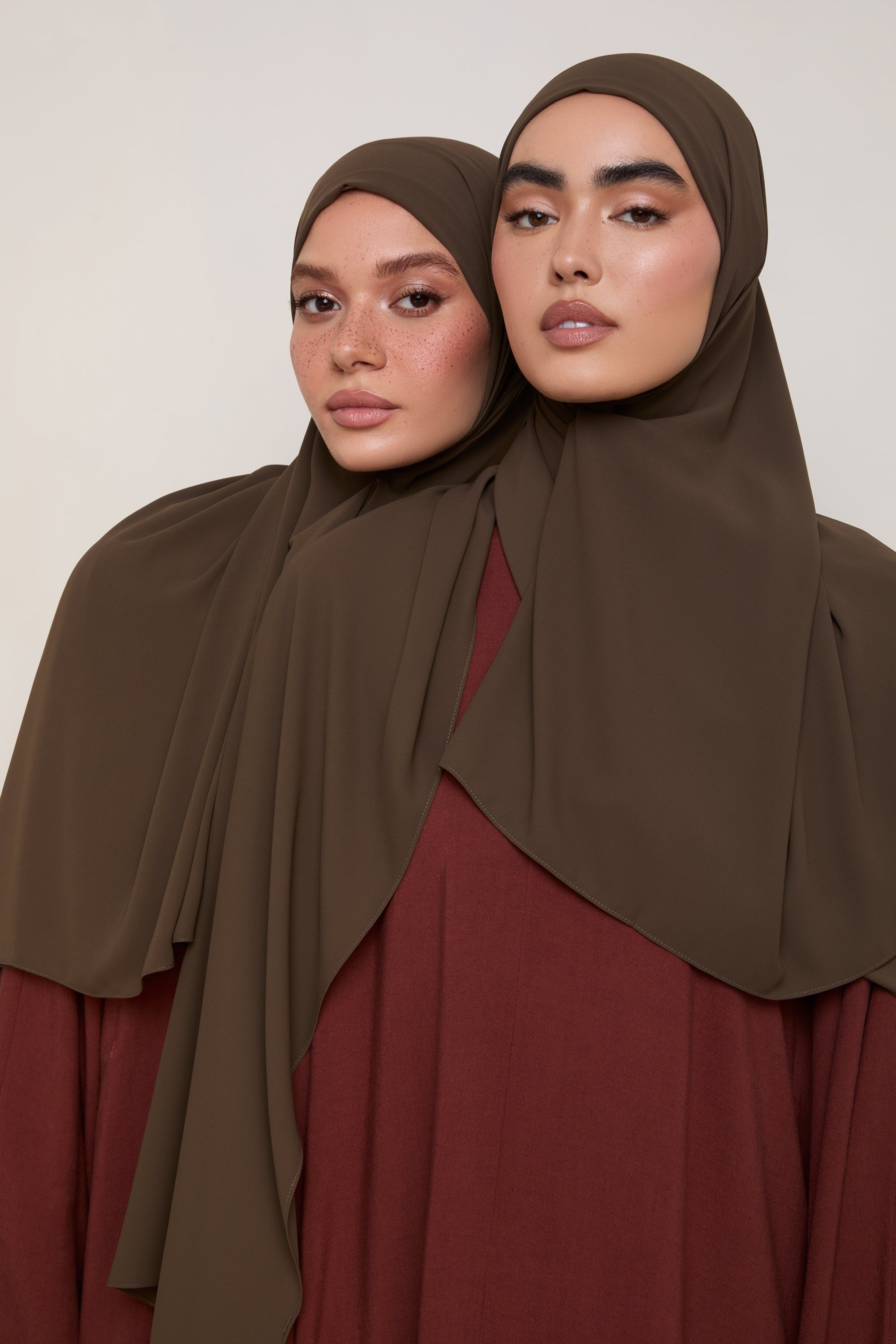 Premium Chiffon Hijab - Dark Truffle Hijabs Veiled