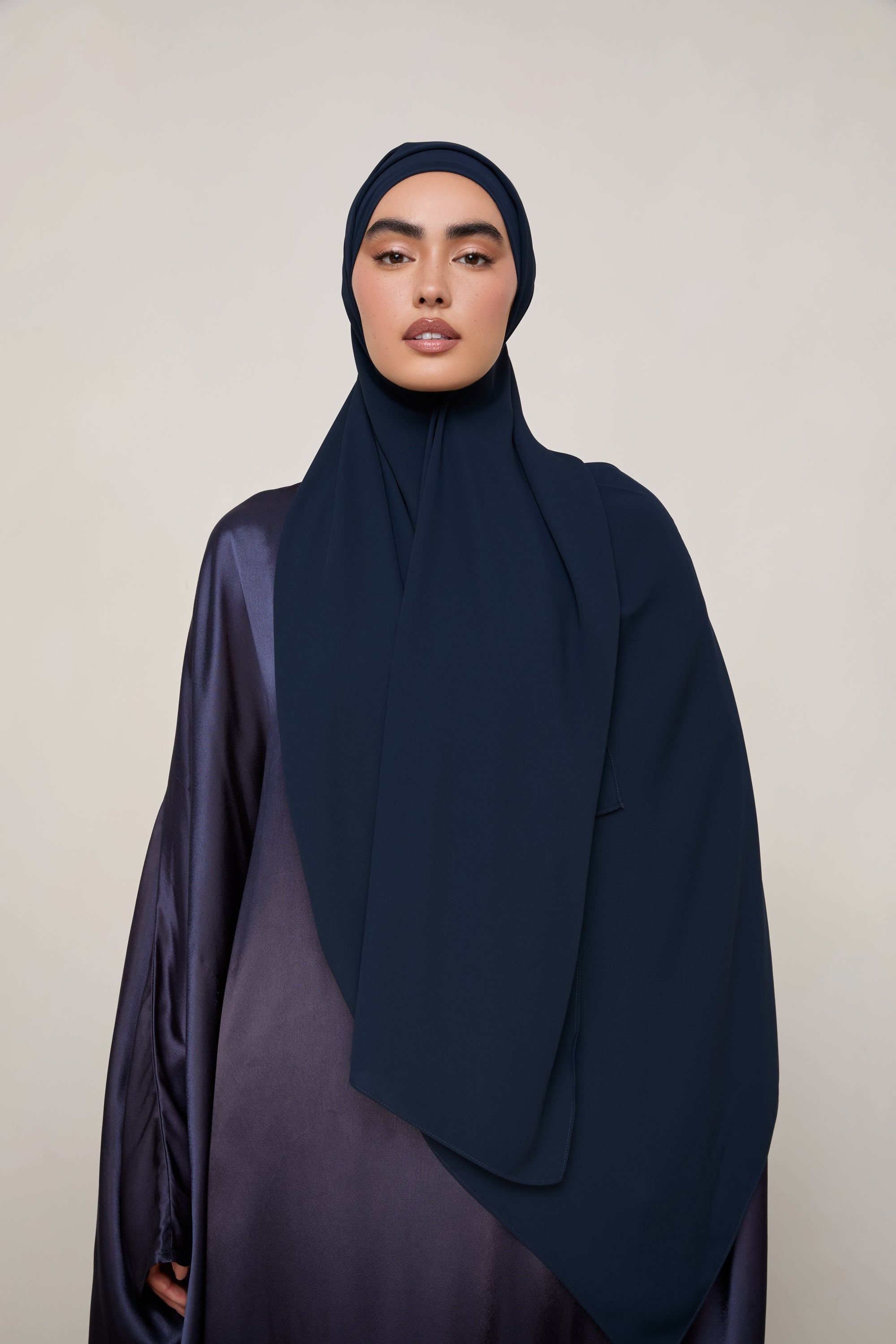 Premium Chiffon Hijab - Navy Hijabs Veiled