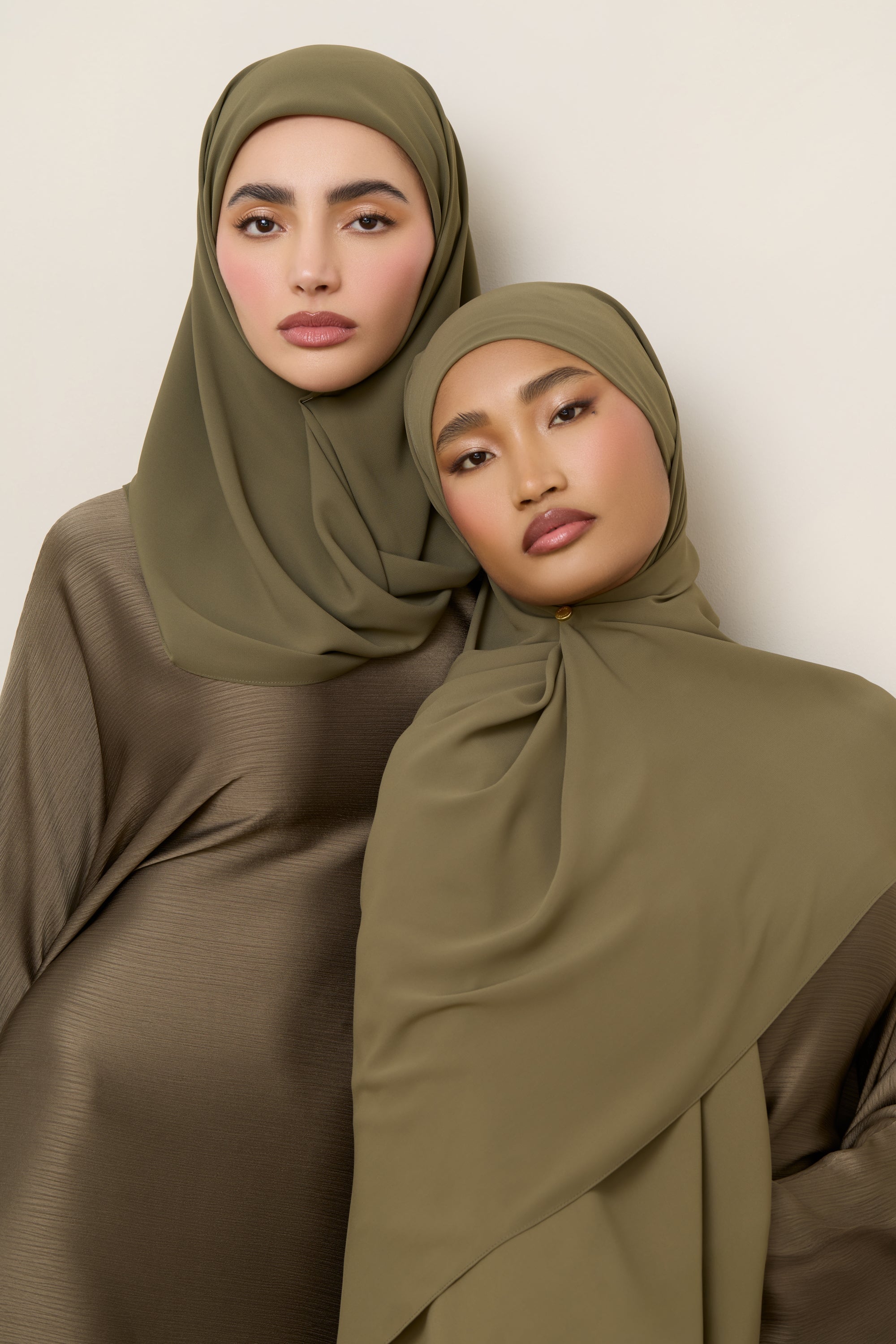 Premium Chiffon Hijab - Olive Bark Hijabs Veiled