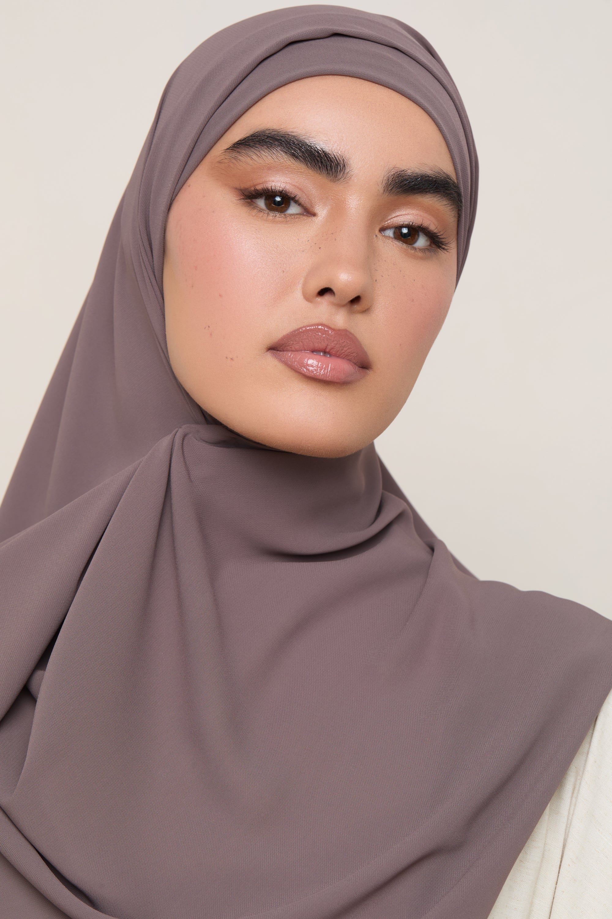 Premium Chiffon Hijab - Plum Truffle Hijabs Veiled