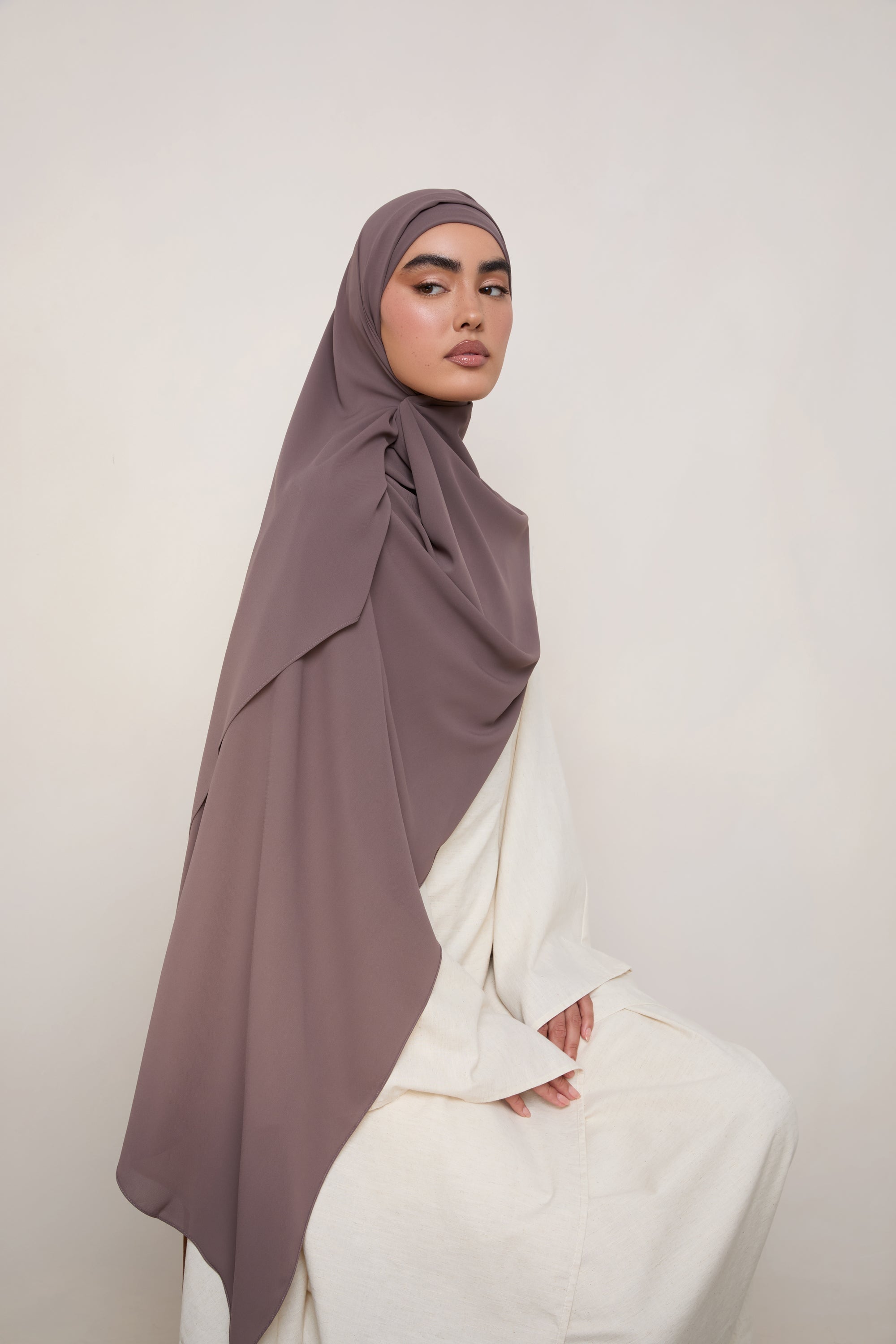 Premium Chiffon Hijab - Plum Truffle Hijabs Veiled