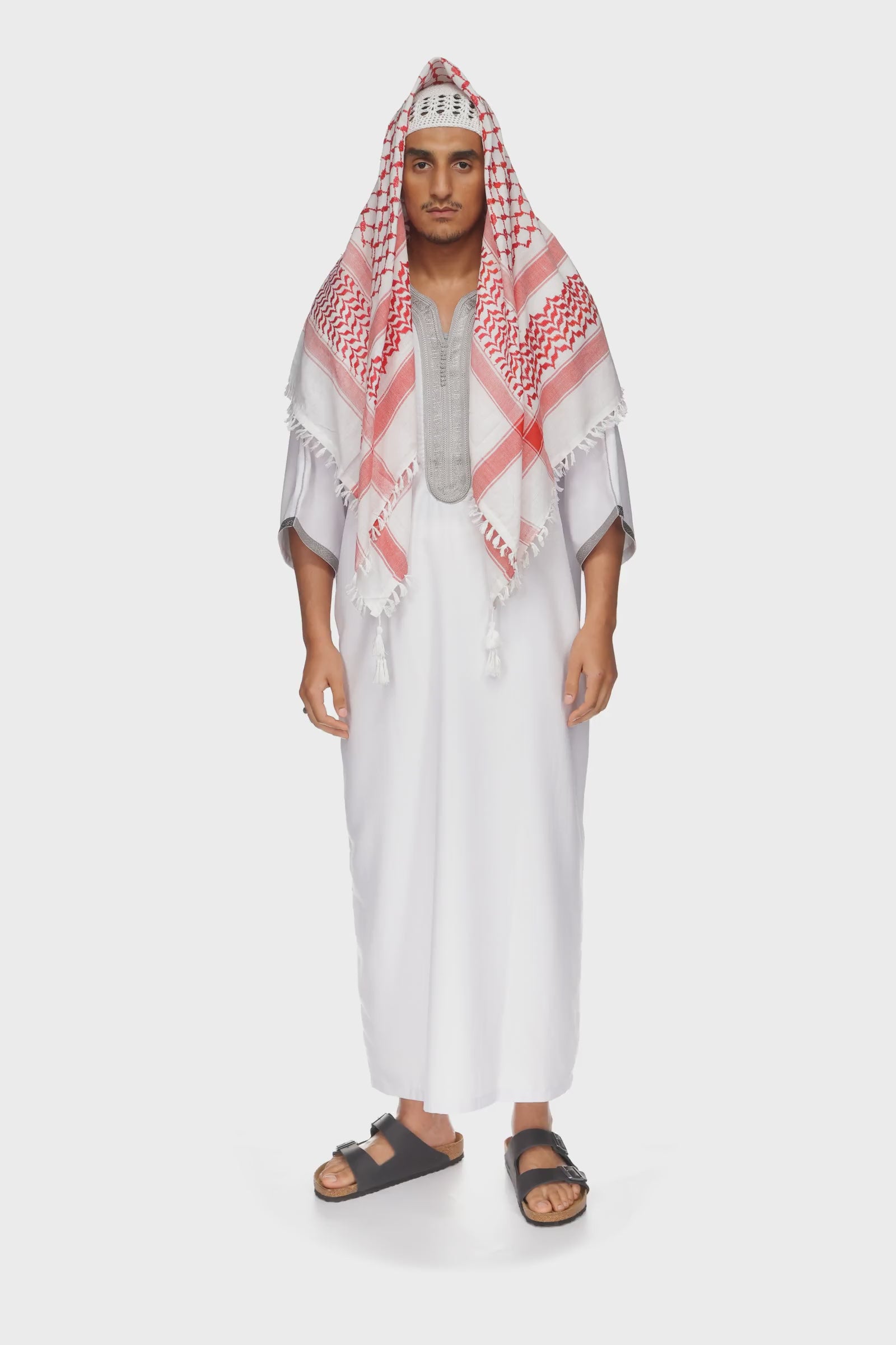 Monaco Linen Moroccan Thobe White