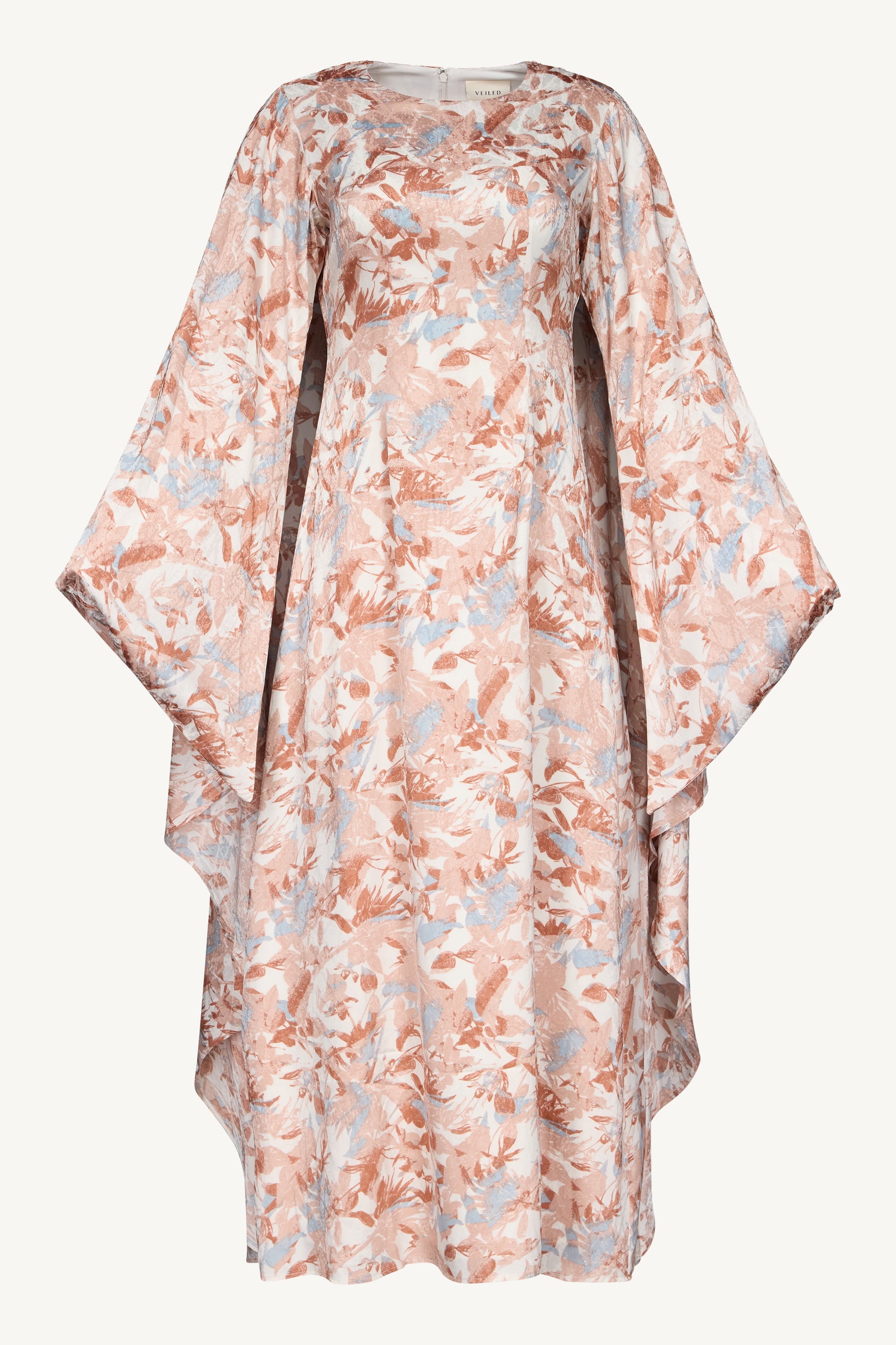 Printed Kaftan Maxi Dress - Pink Dresses Veiled