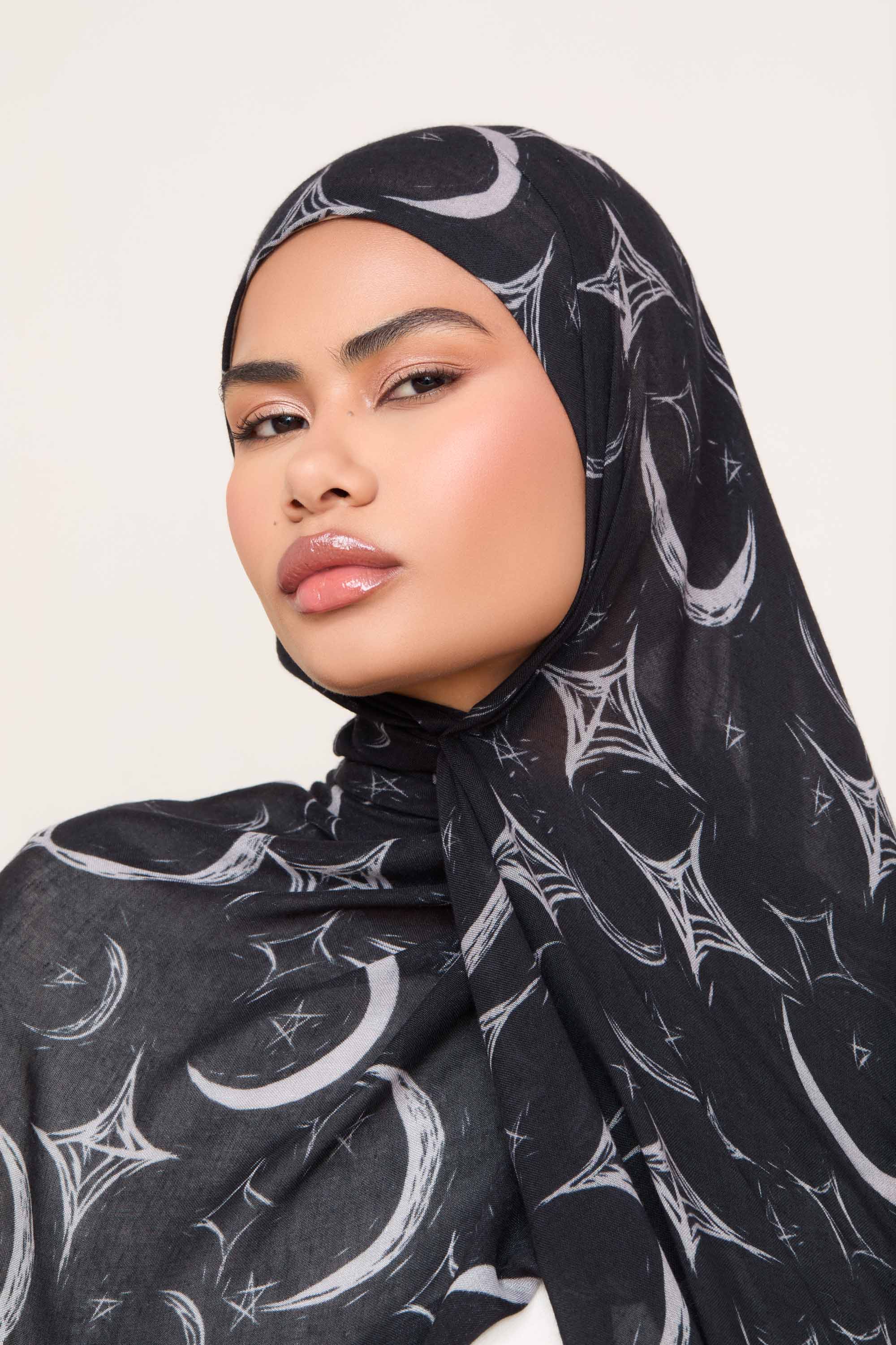 Printed Modal Hijab - Celestial Beam Hijabs Veiled