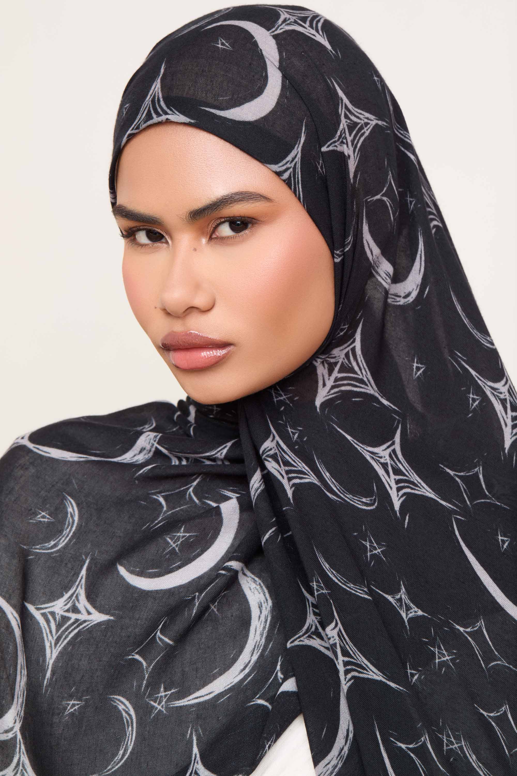 Printed Modal Hijab - Celestial Beam Hijabs Veiled