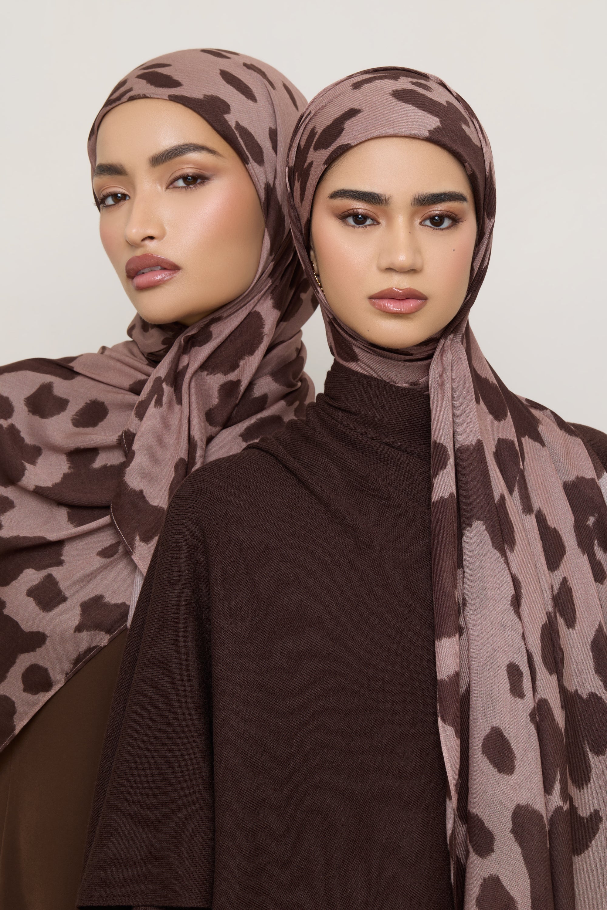 Printed Modal Hijab - Chocolate Hide Hijabs Veiled