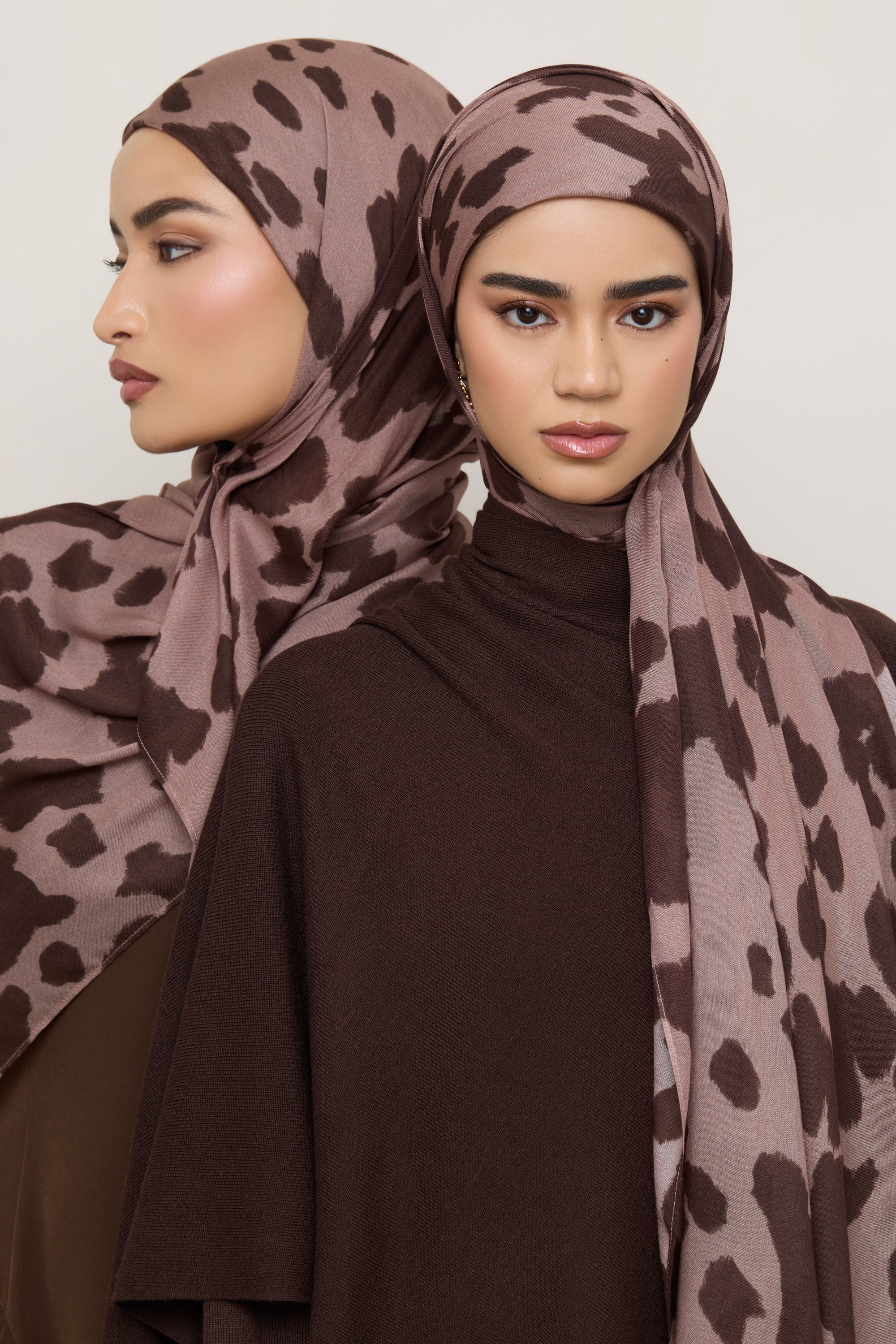 Printed Modal Hijab - Chocolate Hide Hijabs Veiled