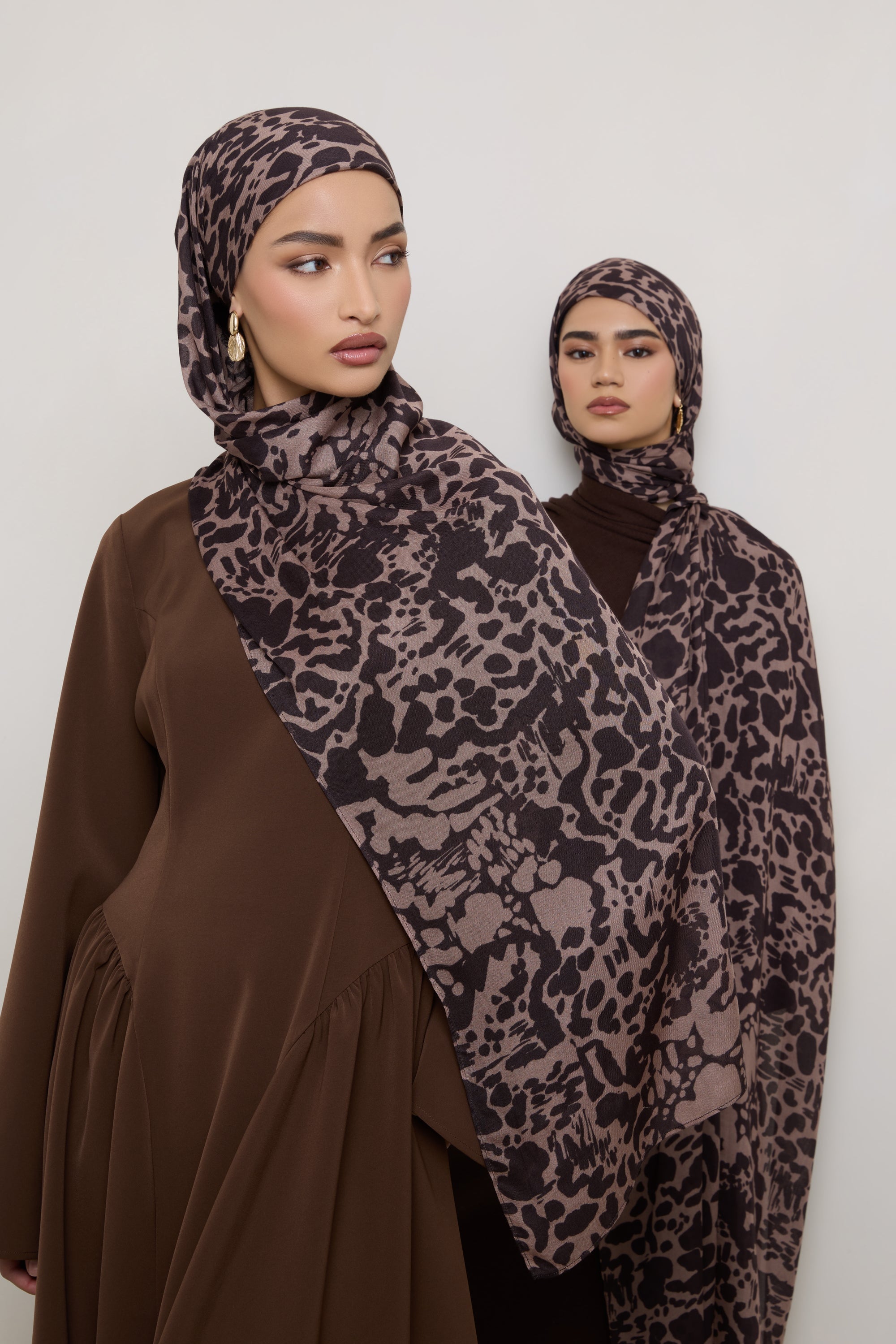 Printed Modal Hijab - Chocolate Spots Hijabs Veiled