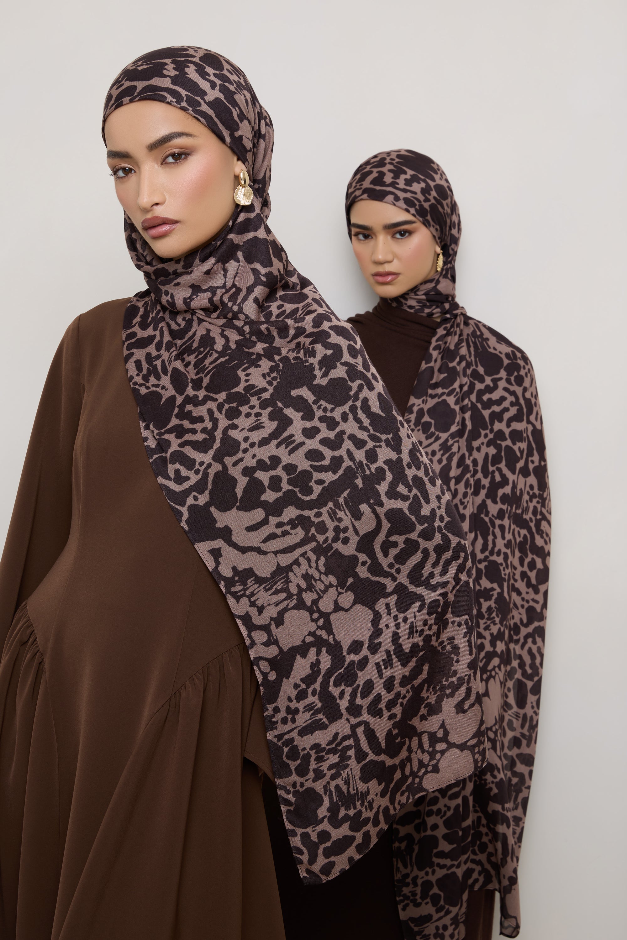 Printed Modal Hijab - Chocolate Spots Hijabs Veiled