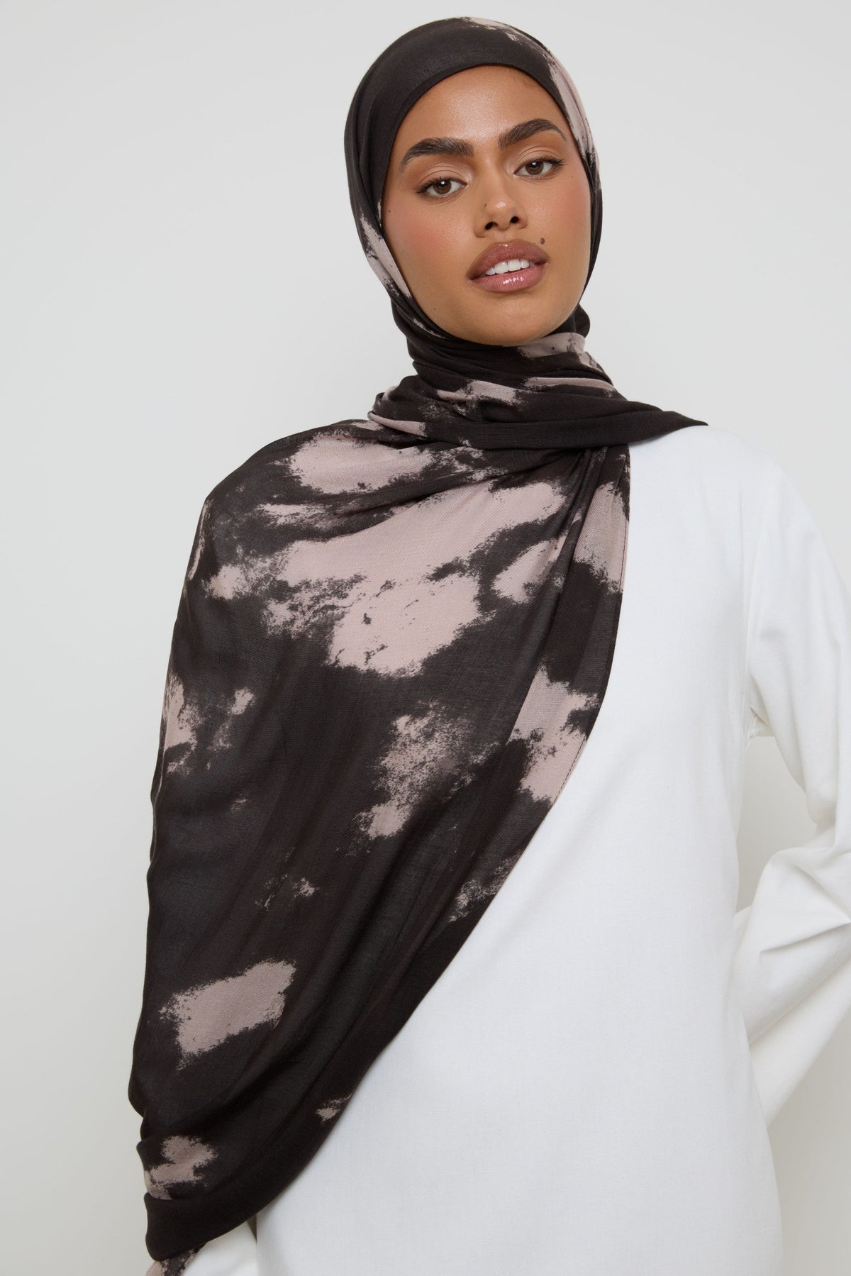 Printed Modal Hijab - Coffee Clouds Hijabs Veiled