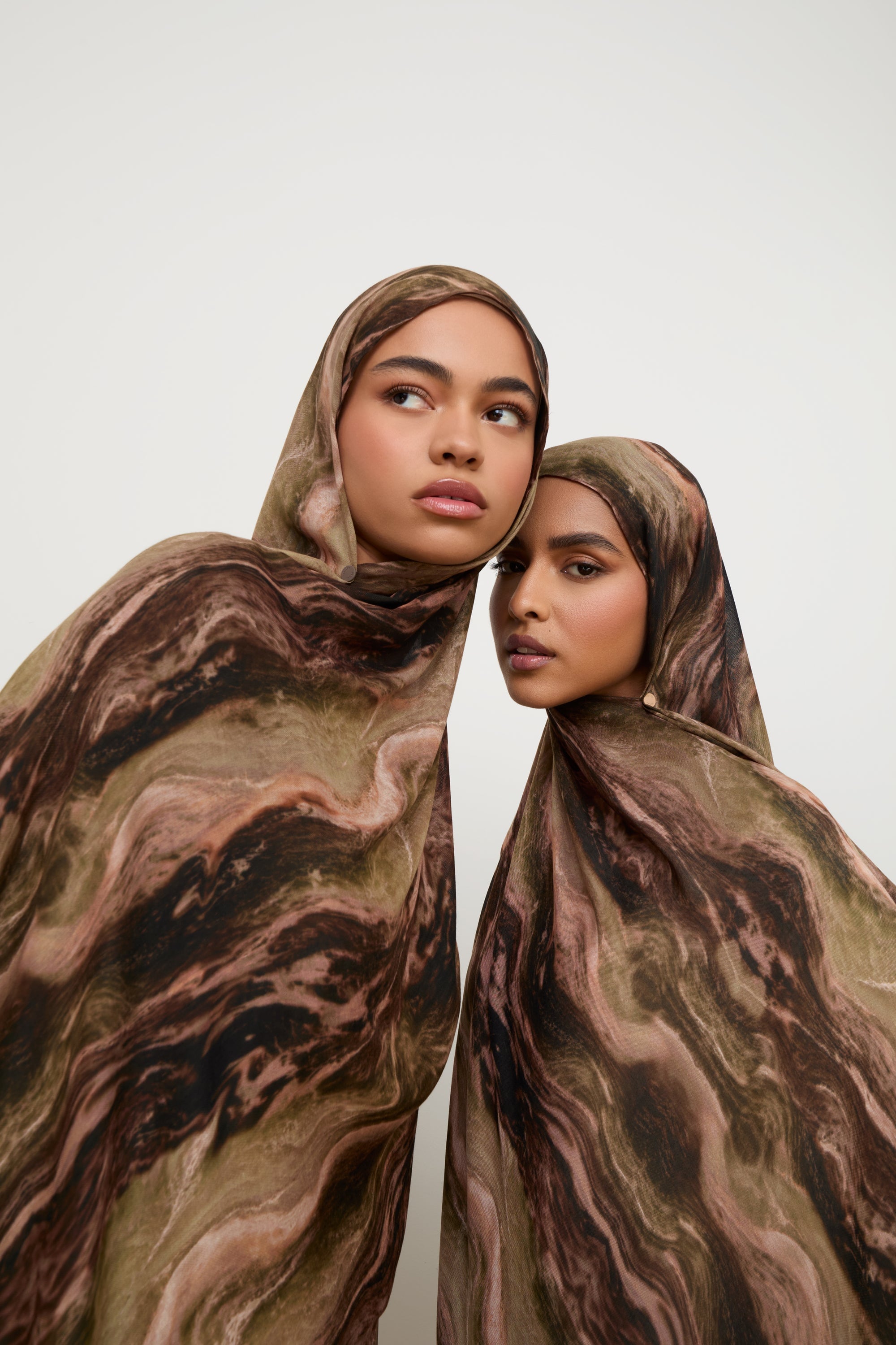 Printed Modal Hijab - Desert Marble Hijabs Veiled