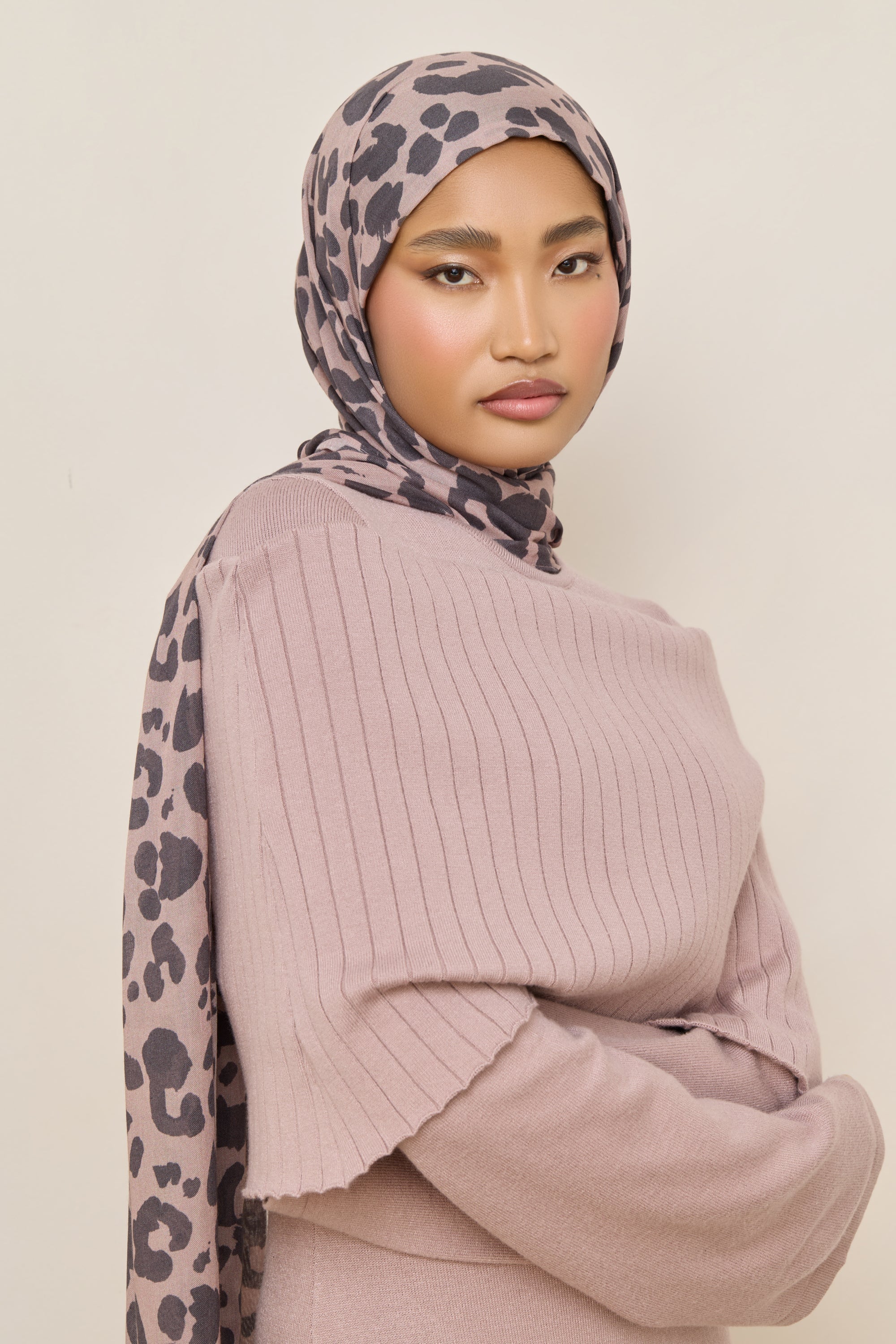 Printed Modal Hijab - Dune Spots Hijabs Veiled