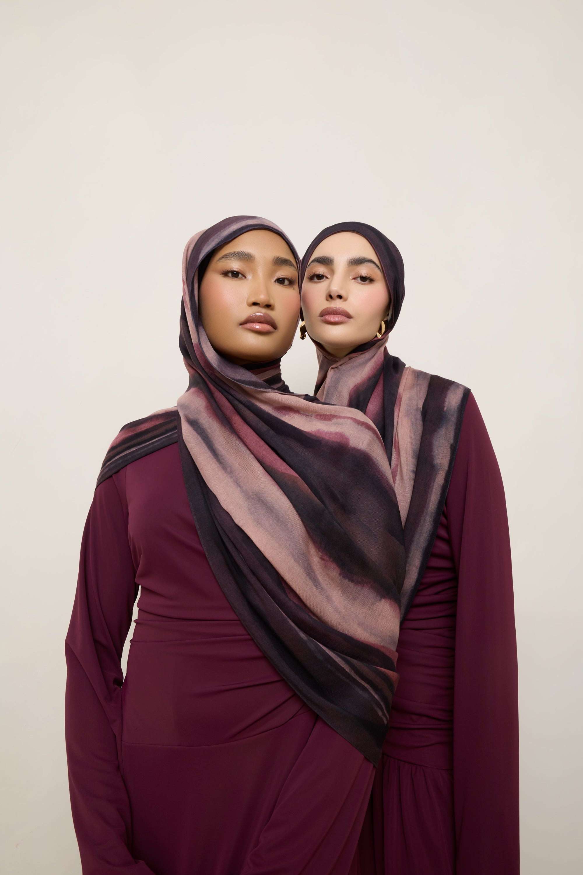 Printed Modal Hijab - Dusk Waves Hijabs Veiled
