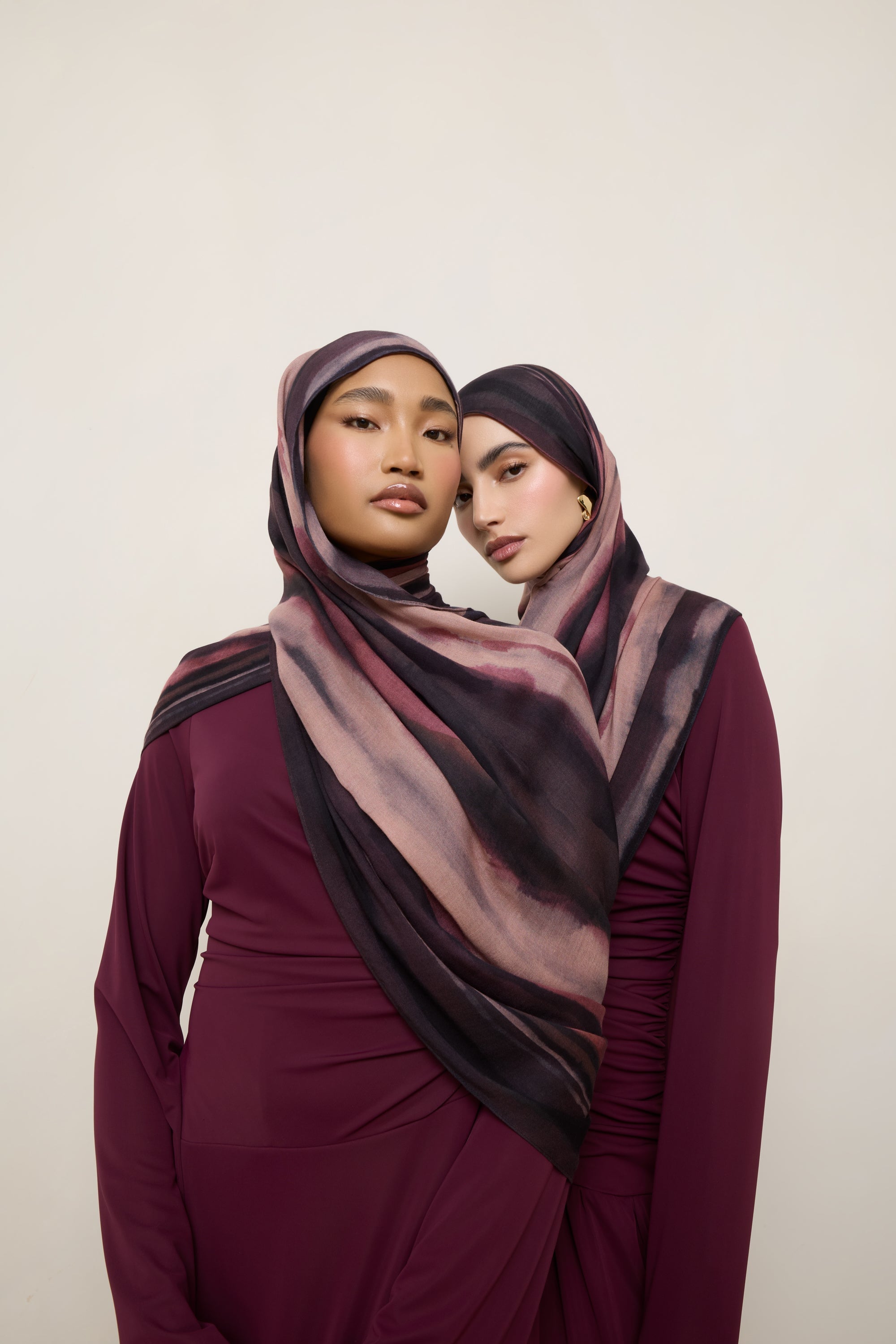 Printed Modal Hijab - Dusk Waves Hijabs Veiled