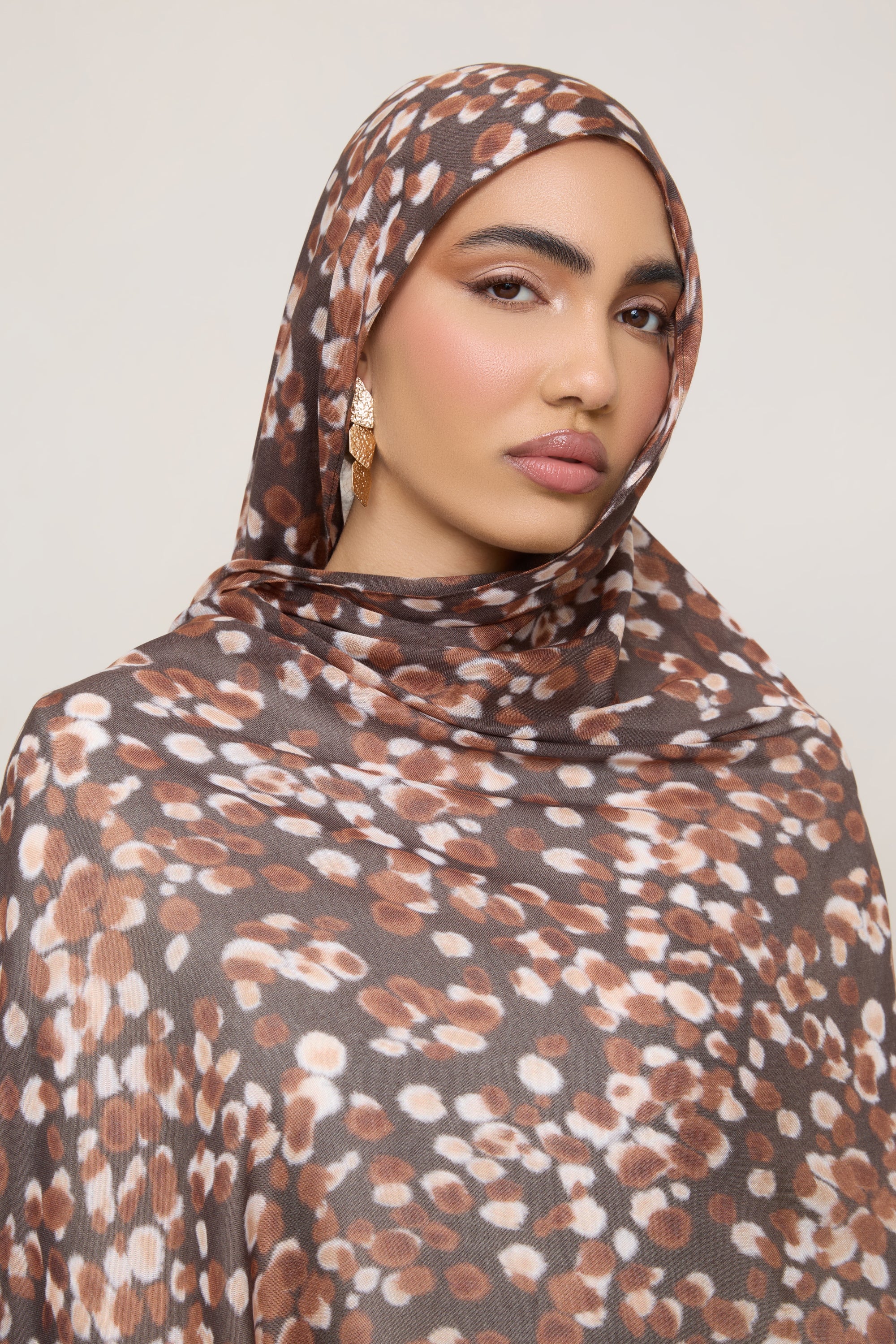 Printed Modal Hijab - Fawn Spots Hijabs Veiled