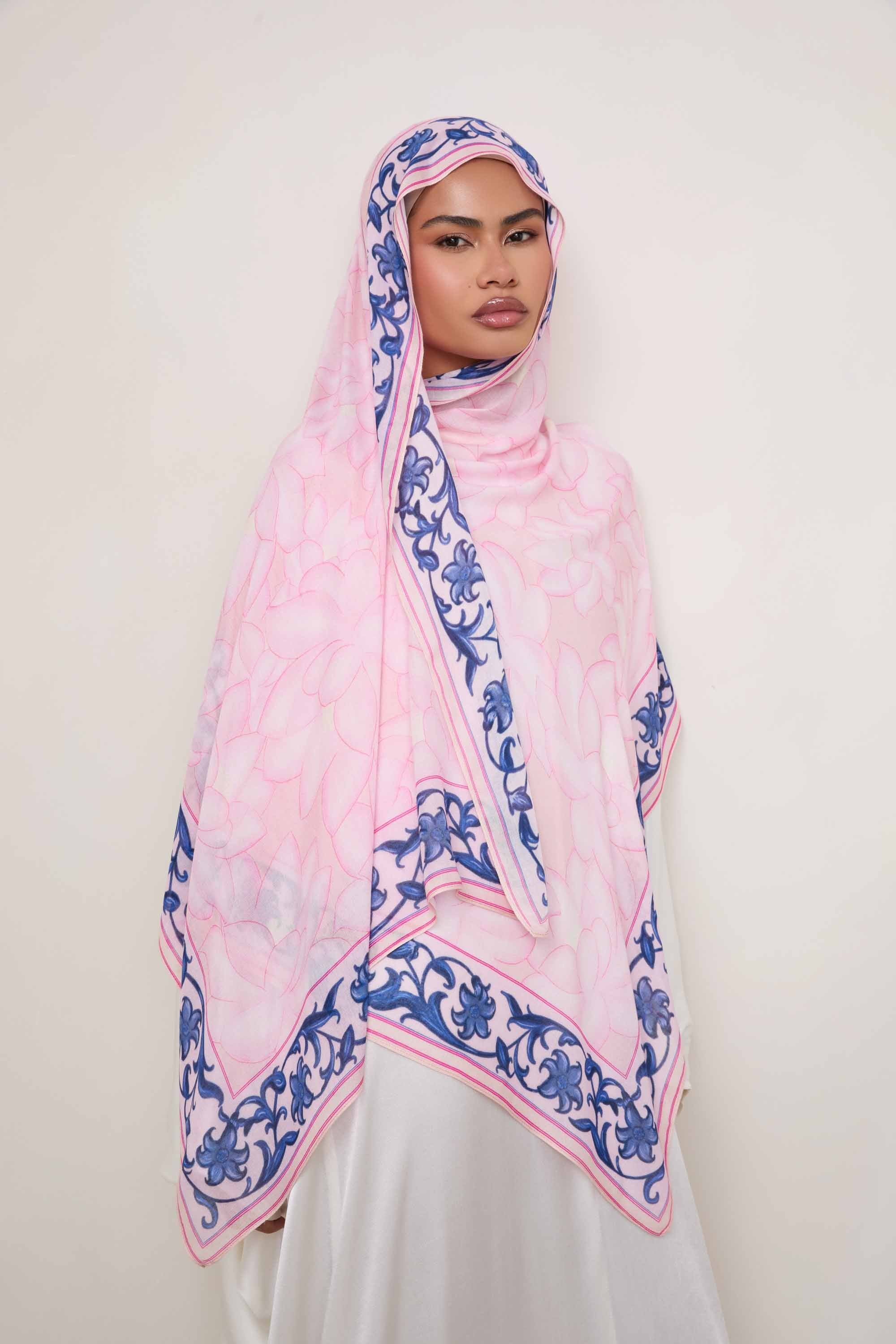 Printed Modal Hijab - Flowers of Spring Hijabs Veiled