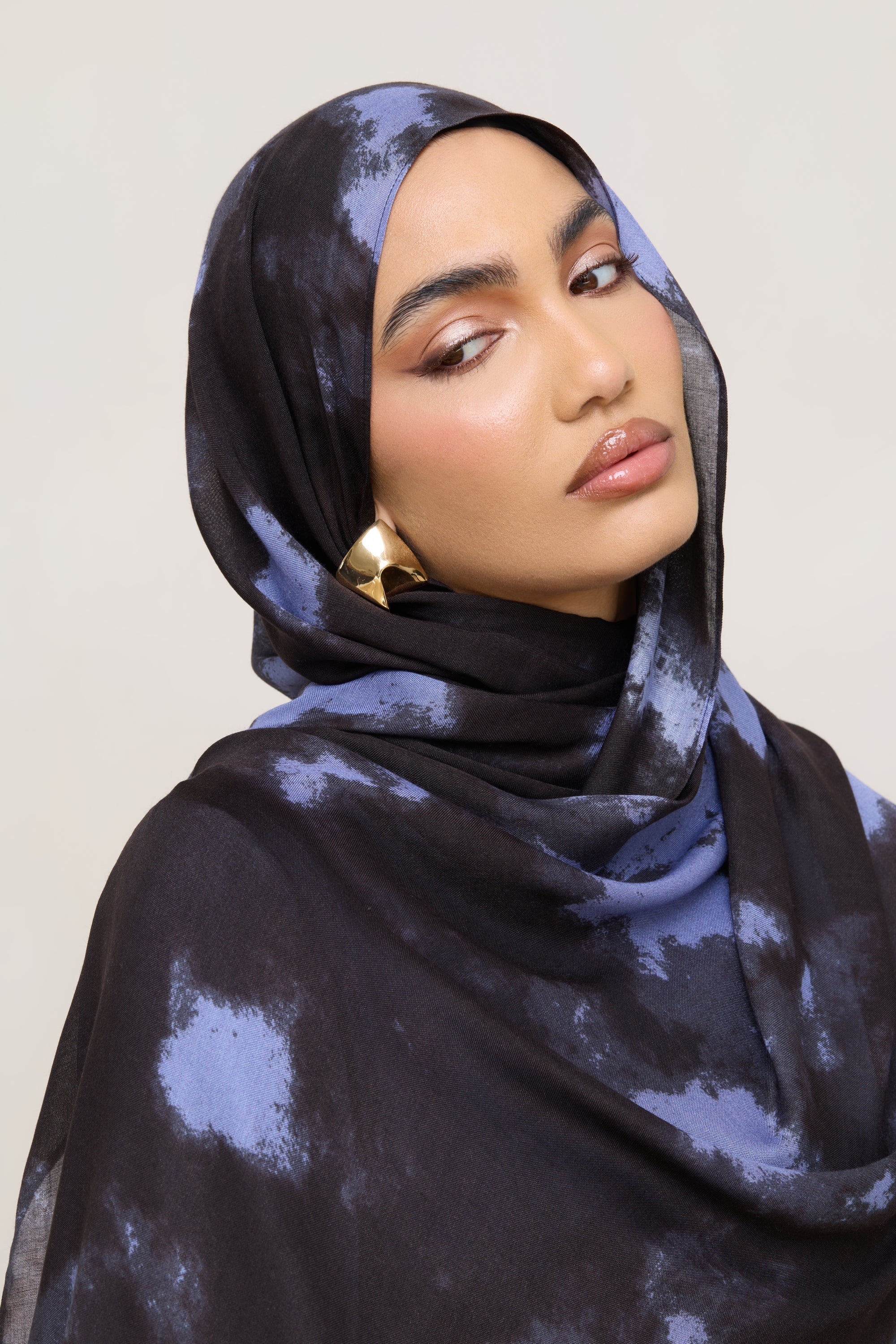 Printed Modal Hijab - Ganache Ice Hijabs Veiled