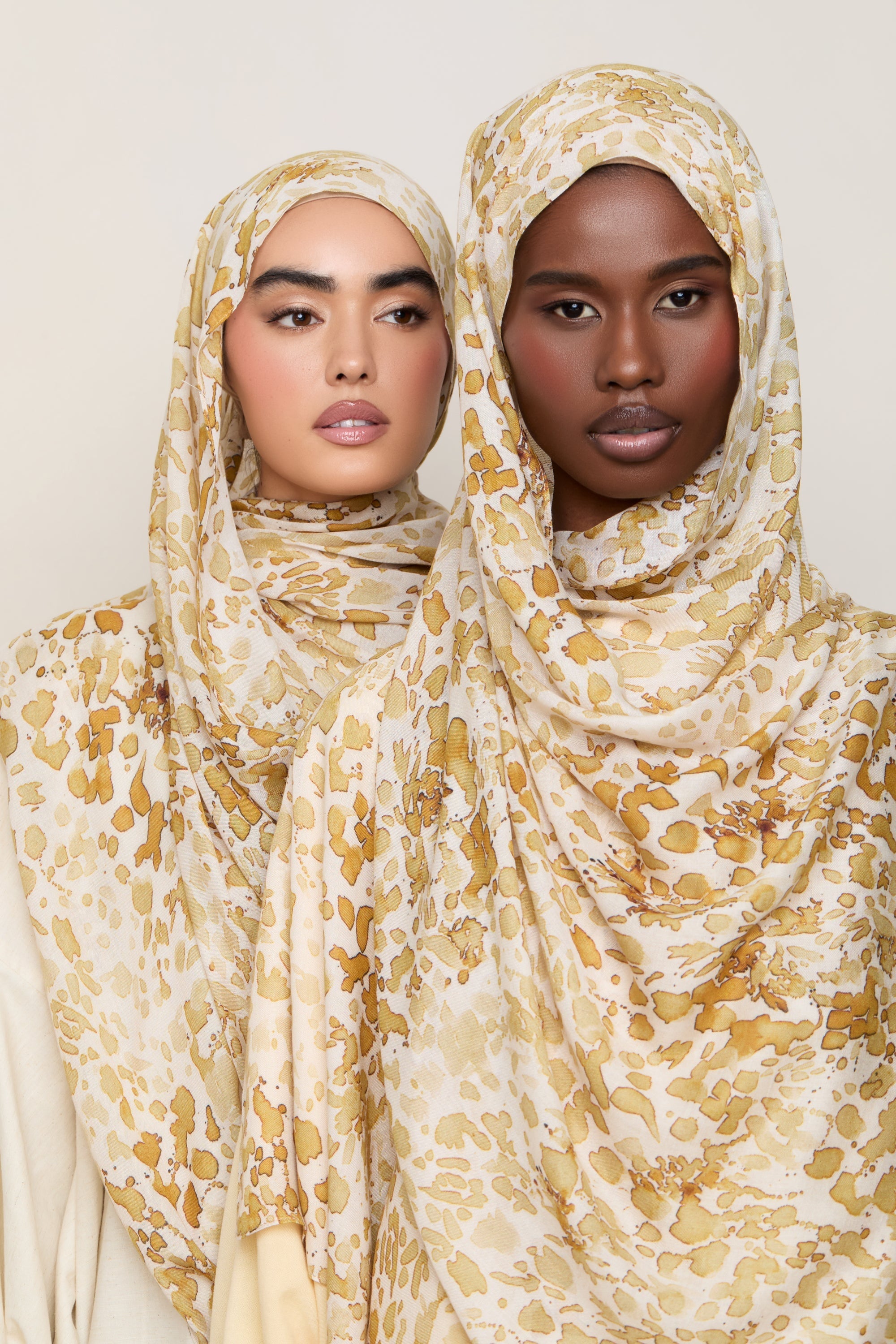 Printed Modal Hijab - Golden Leopard Hijabs Veiled