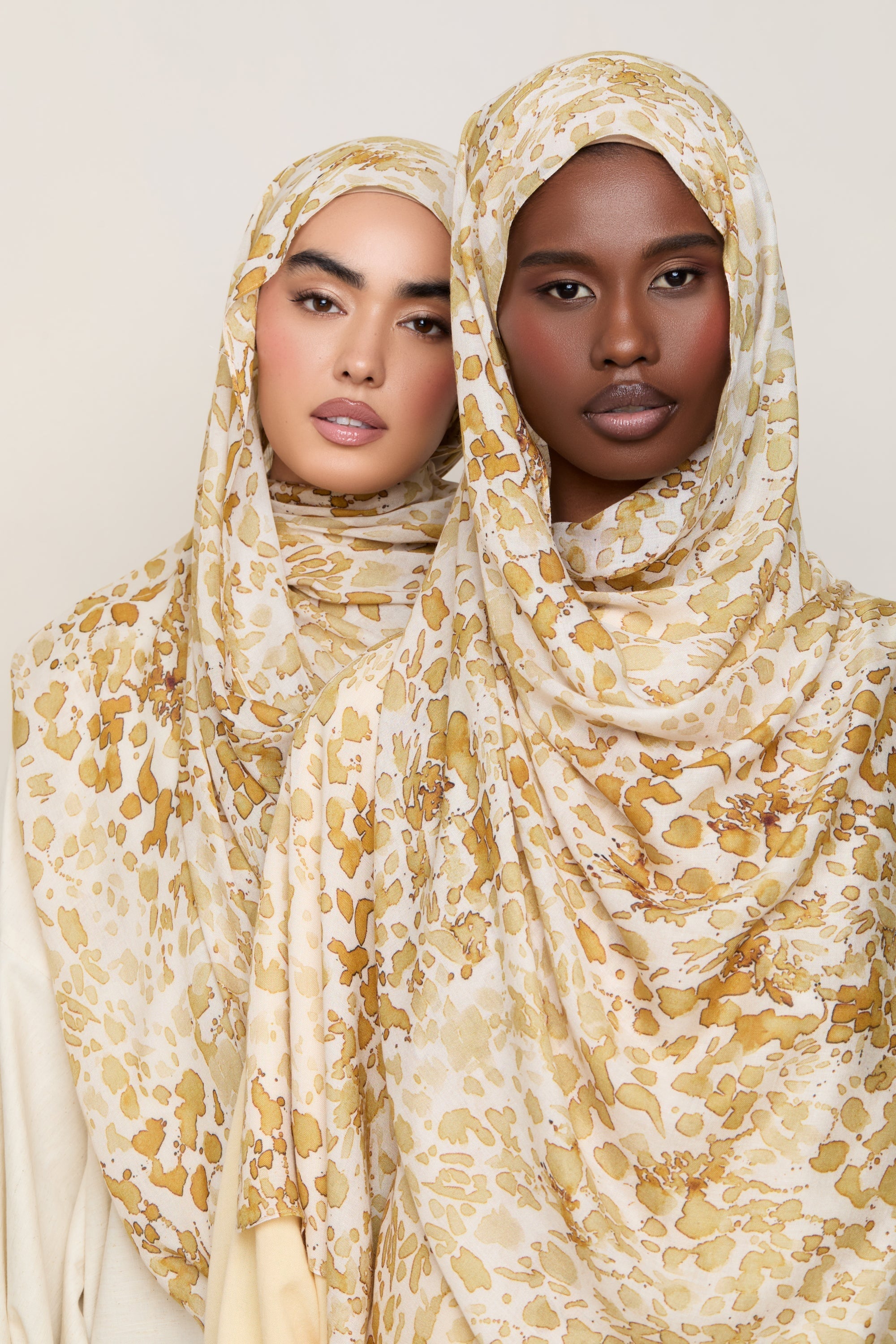 Printed Modal Hijab - Golden Leopard Hijabs Veiled