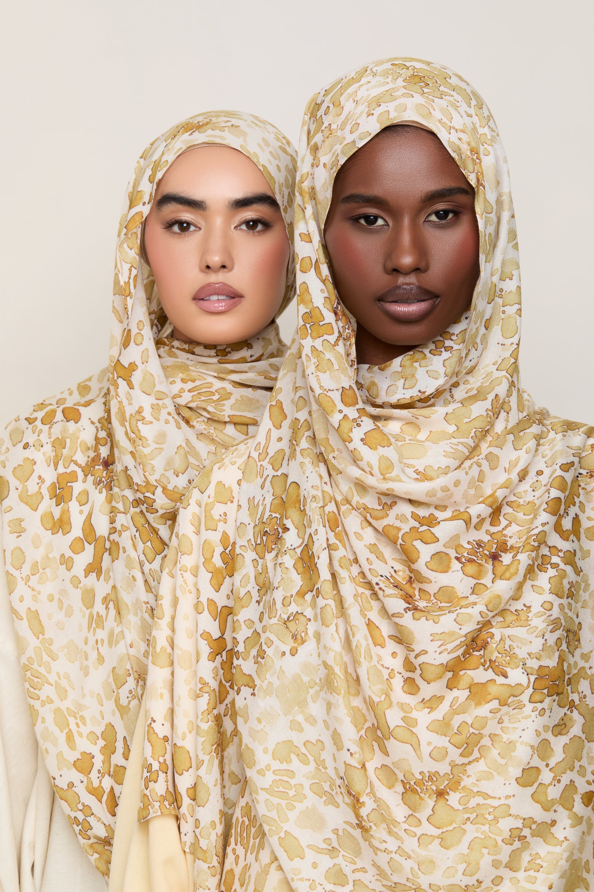 Printed Modal Hijab - Golden Leopard Hijabs Veiled