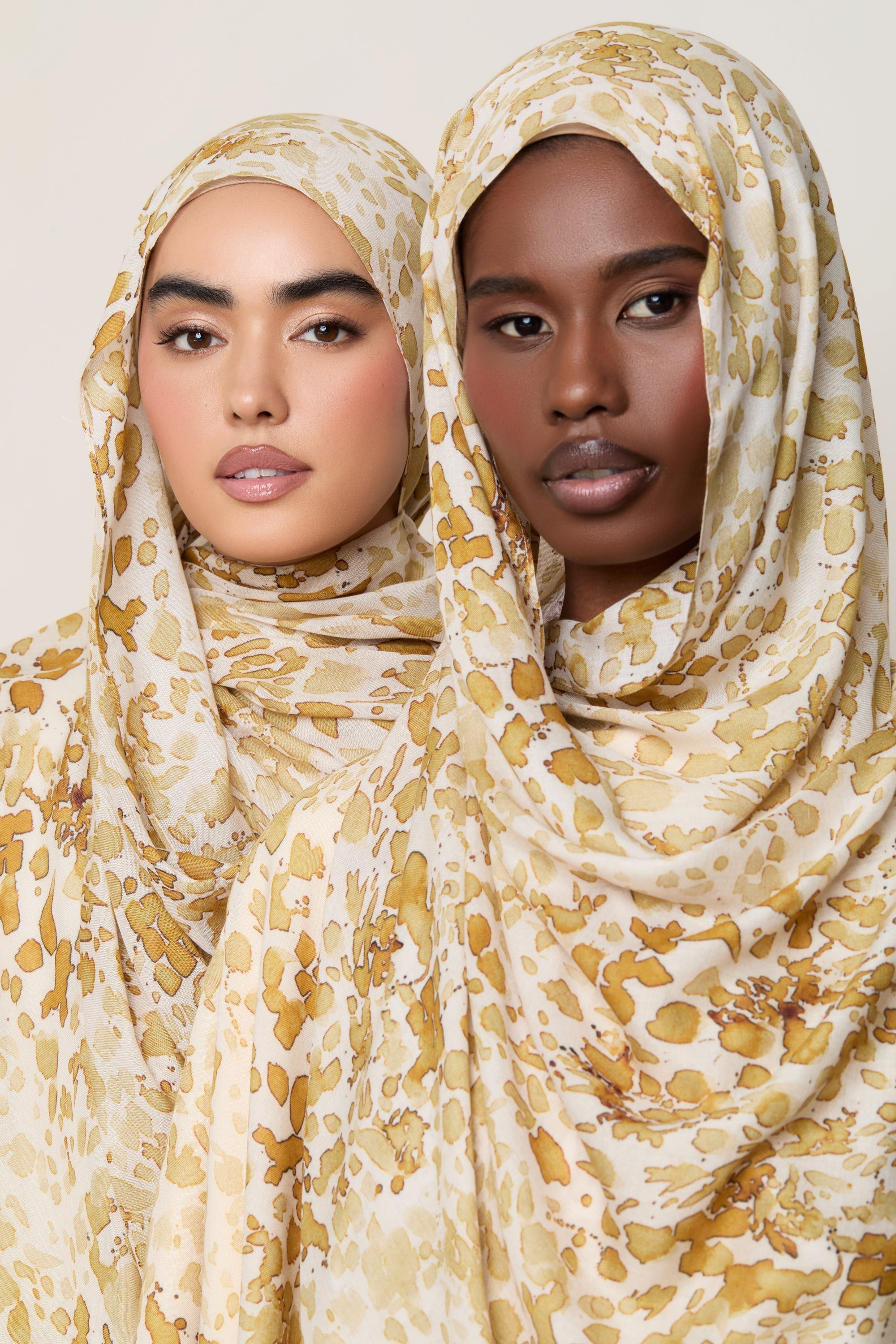 Printed Modal Hijab - Golden Leopard Hijabs Veiled