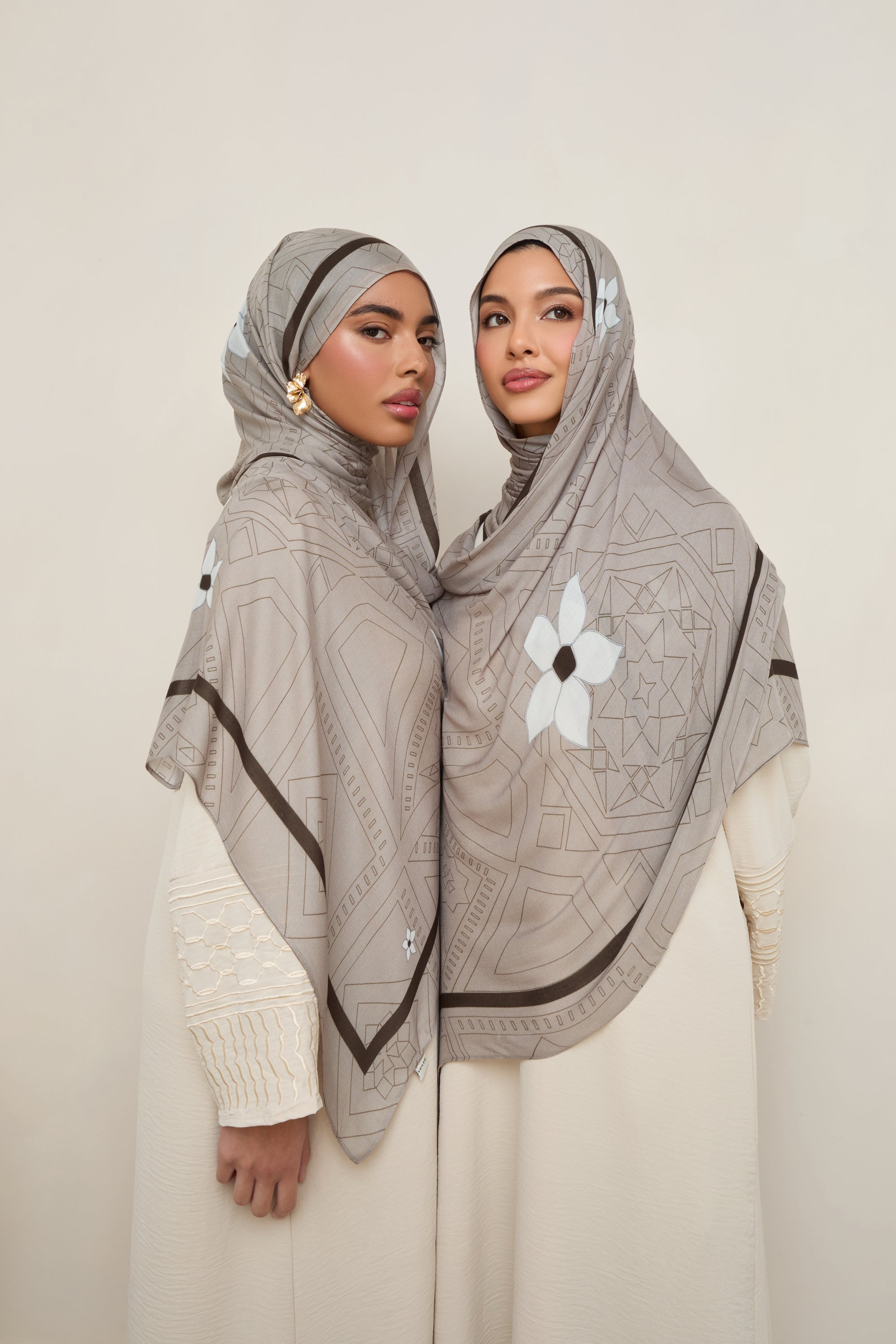Printed Modal Hijab - Levant Bloom Hijabs Veiled