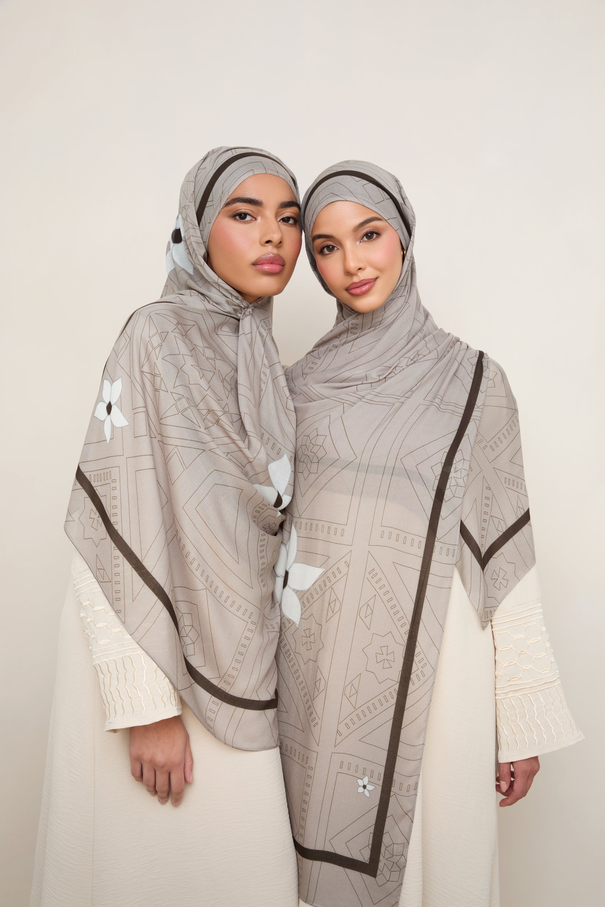 Printed Modal Hijab - Levant Bloom Hijabs Veiled