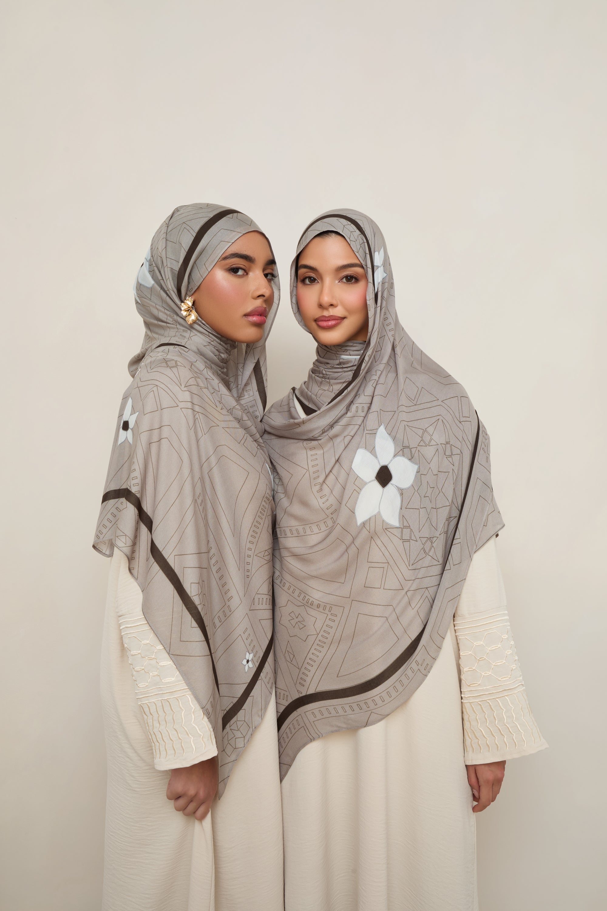 Printed Modal Hijab - Levant Bloom Hijabs Veiled