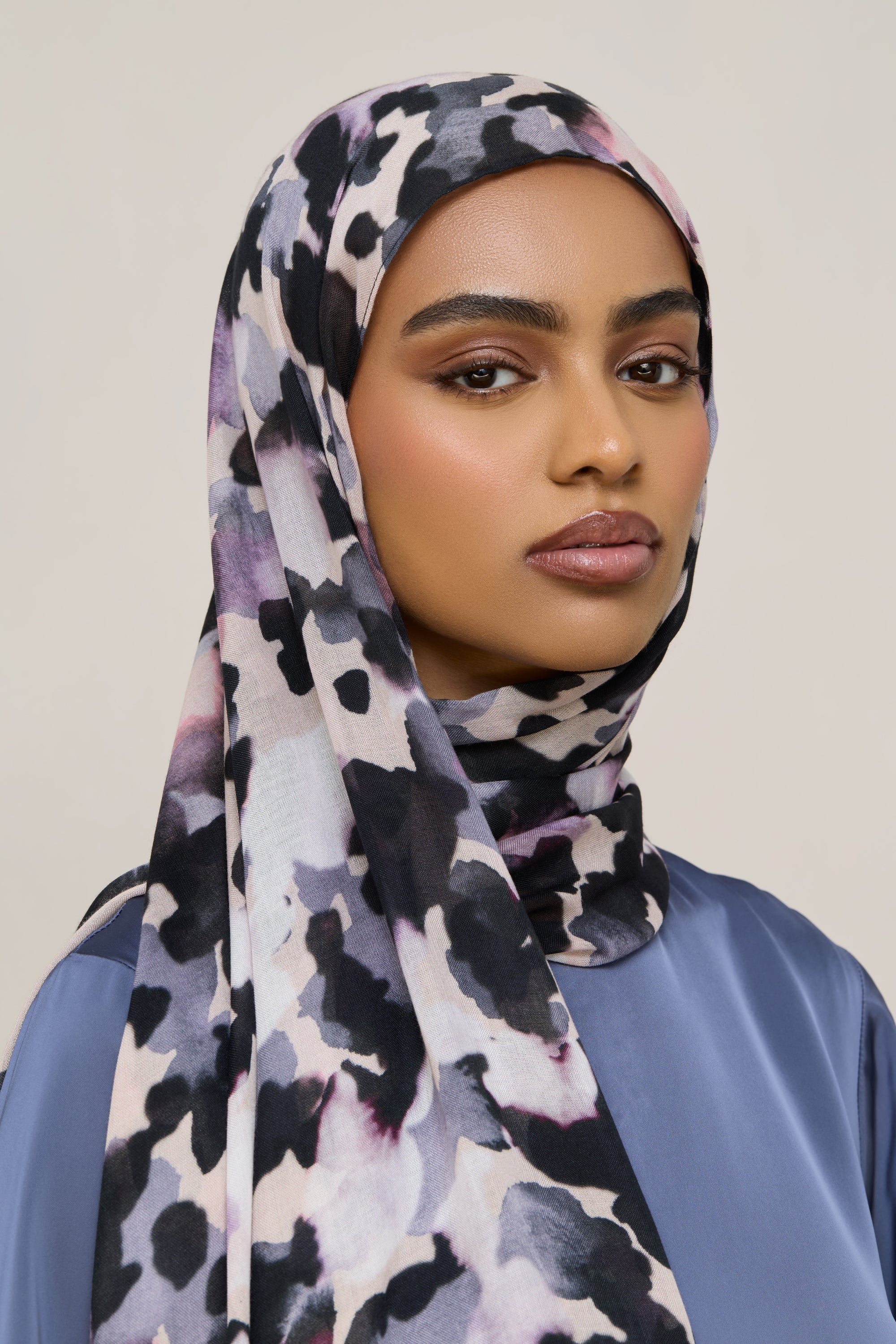 Printed Modal Hijab - Lilac Spots Hijabs Veiled