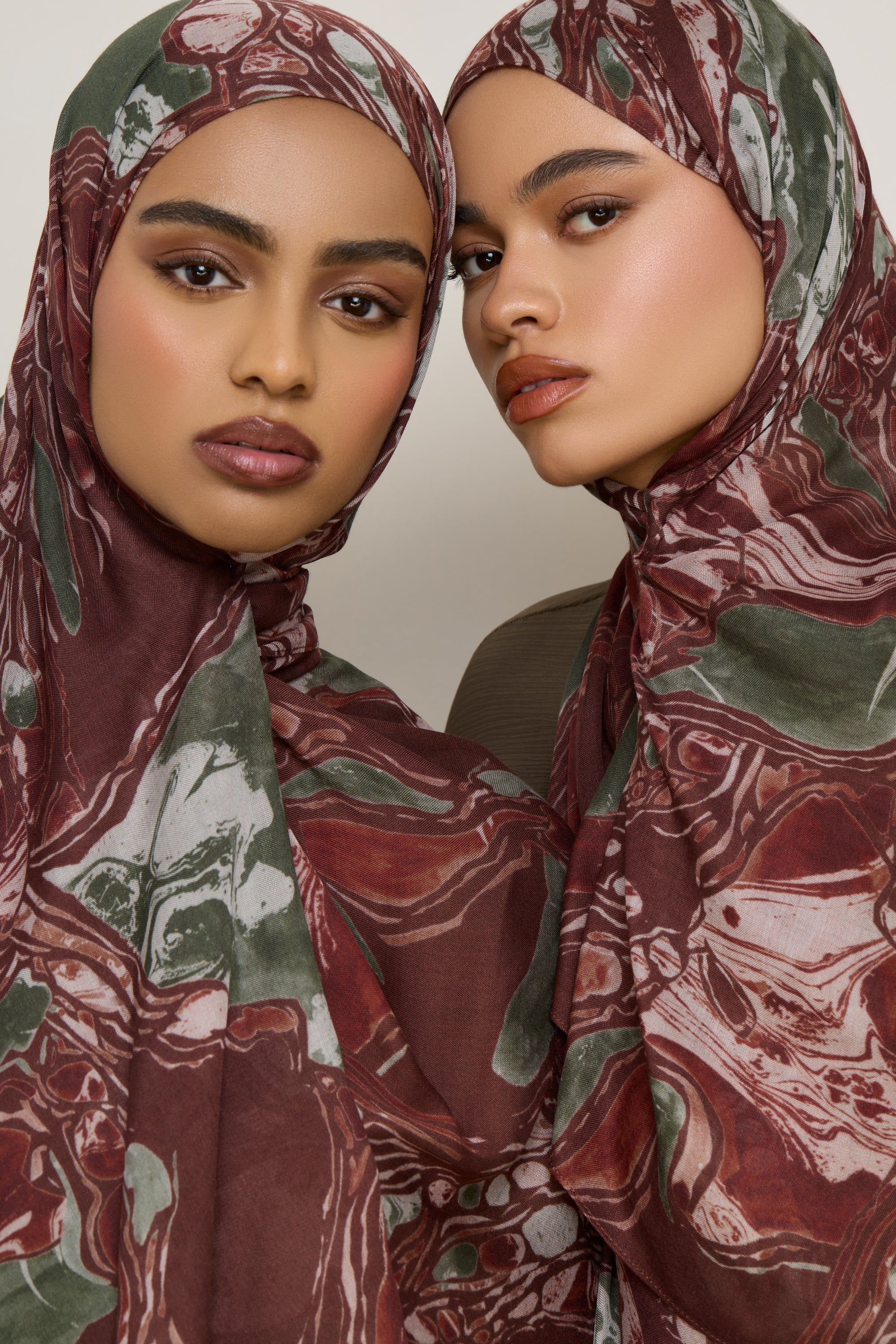 Printed Modal Hijab - Marble Swirl Hijabs Veiled