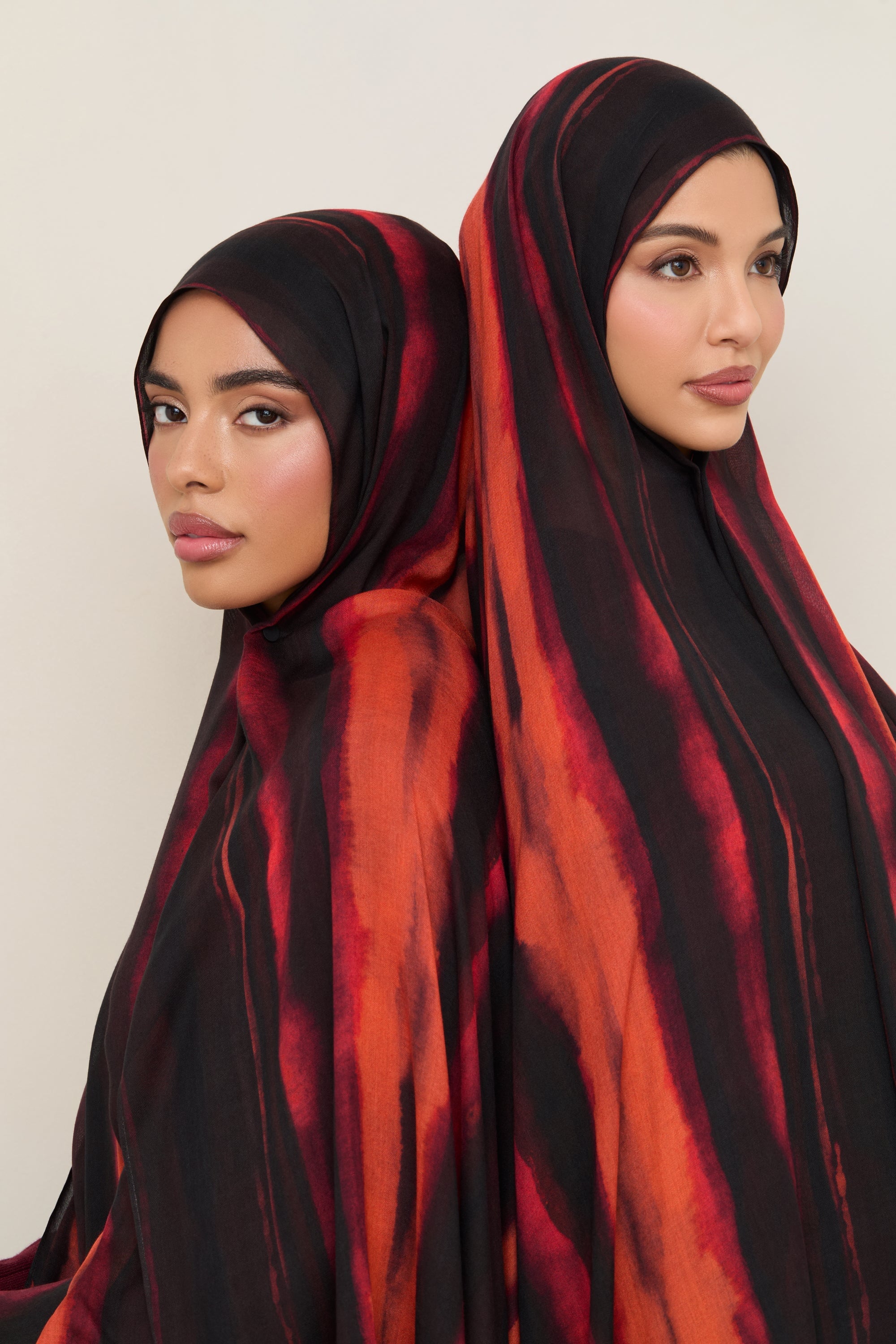 Printed Modal Hijab - Molten Waves Hijabs Veiled